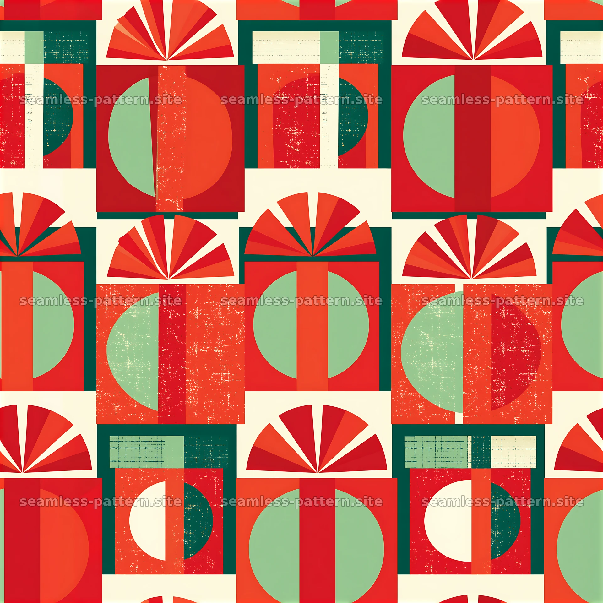 Red and Green Present Box Seamless Pattern — seamless tileable pattern at 8192x8192