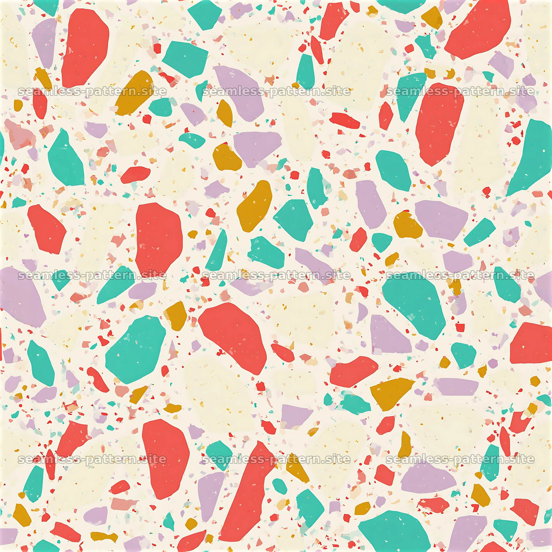 Colorful Terrazzo Seamless Pattern — seamless tileable pattern at 8192x8192