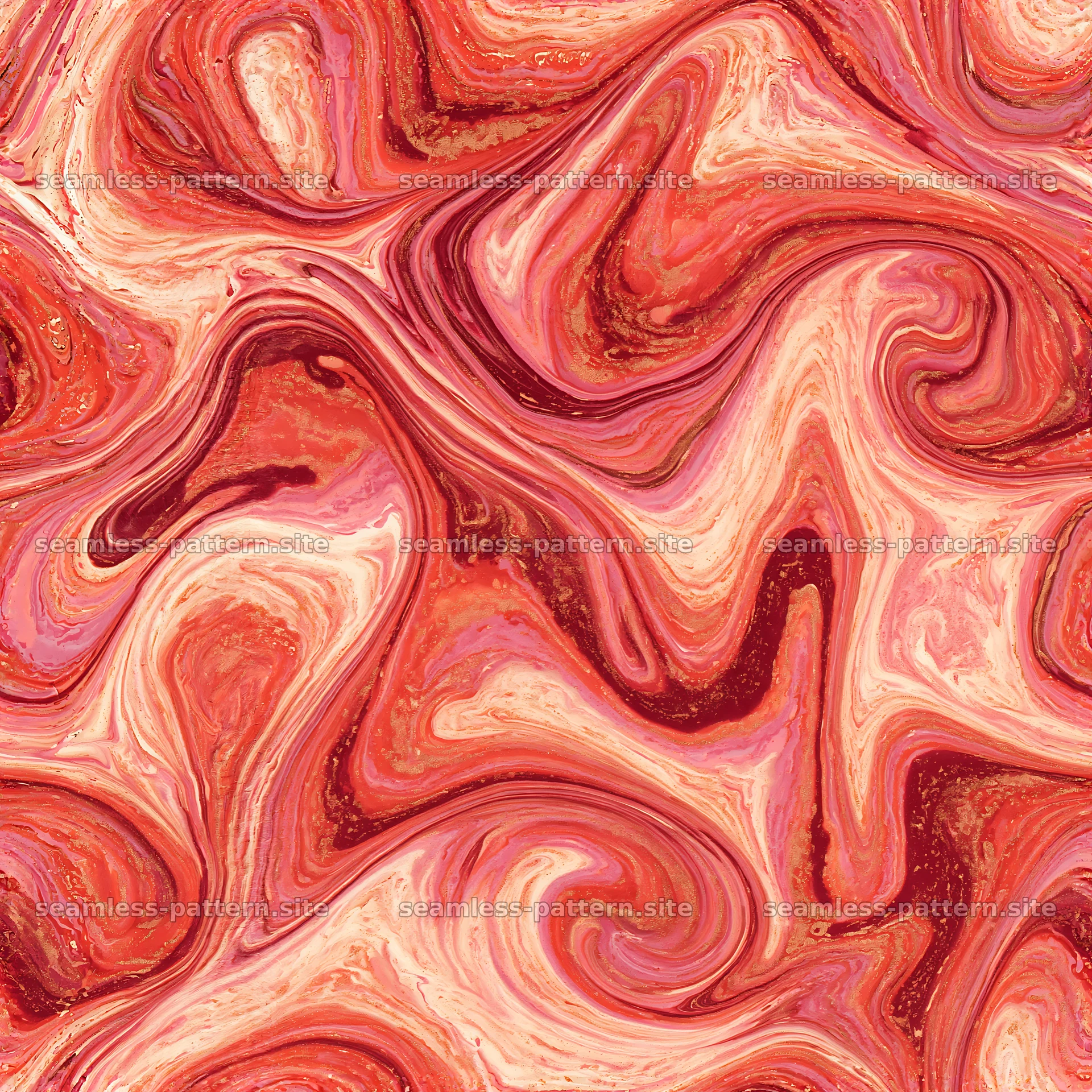 Modern abstract marble repeat pattern with layered color veins — seamless tileable pattern