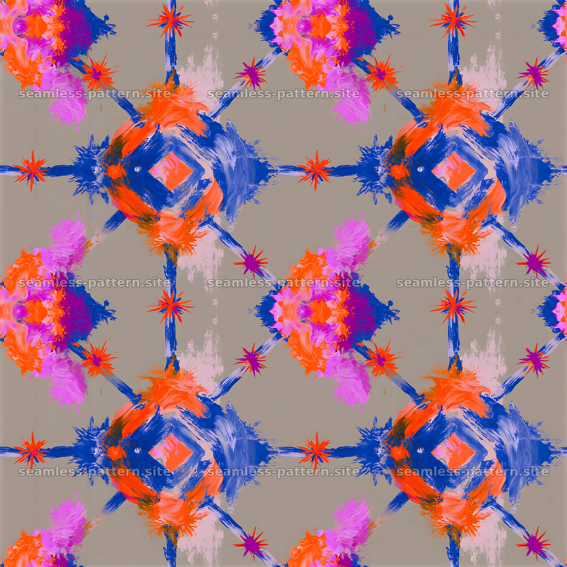 Colorful abstract lattice brushstroke seamless pattern — seamless tileable pattern at 8192x8192