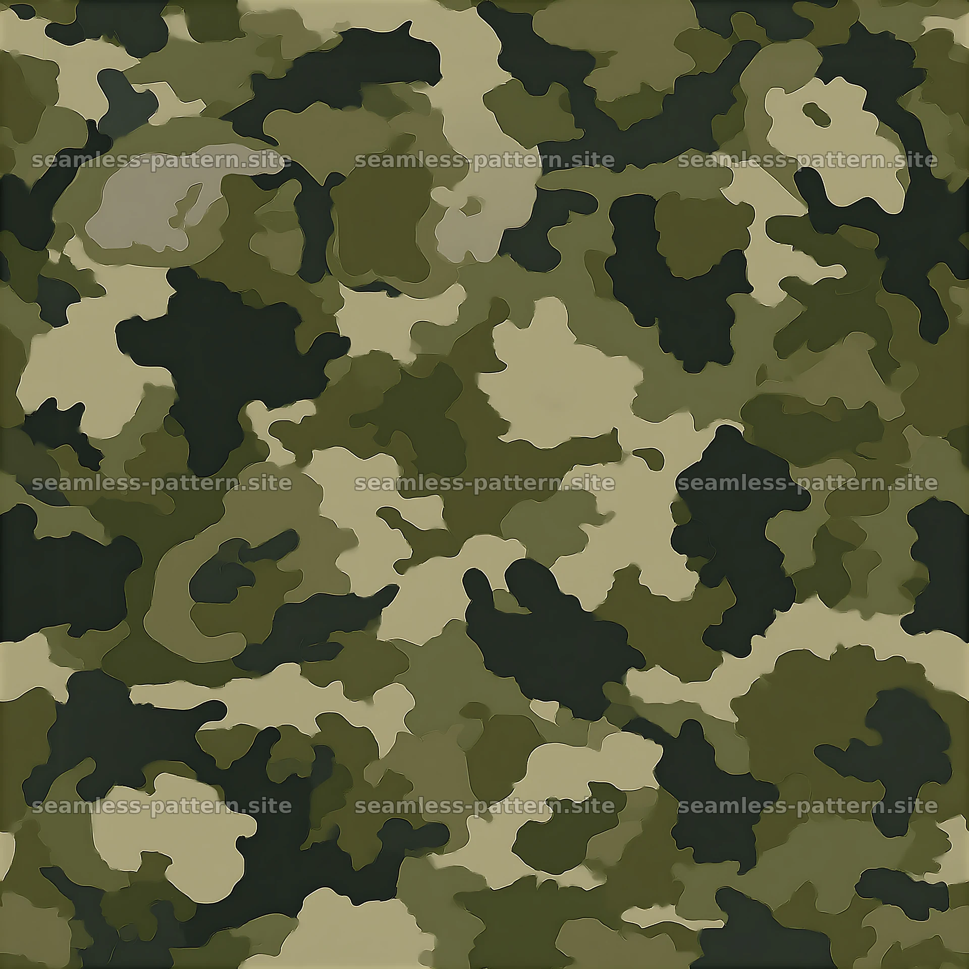 Natural camouflage pattern with shades of green and brown — seamless tileable pattern at 8192x8192