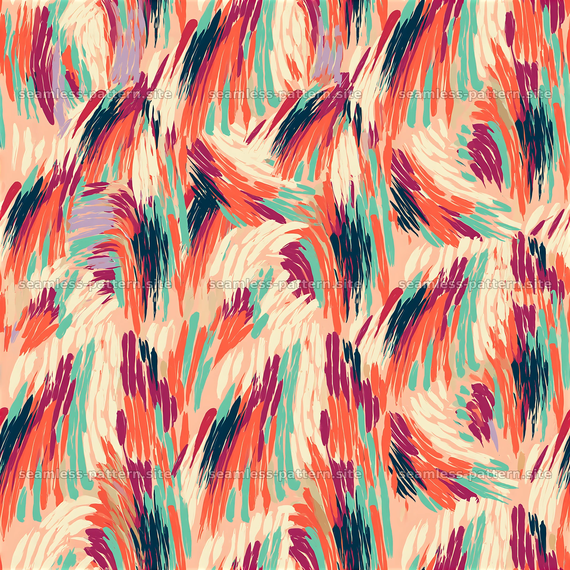 Cheerful paint strokes seamless pattern with vibrant colors and — seamless tileable pattern at 8192x8192