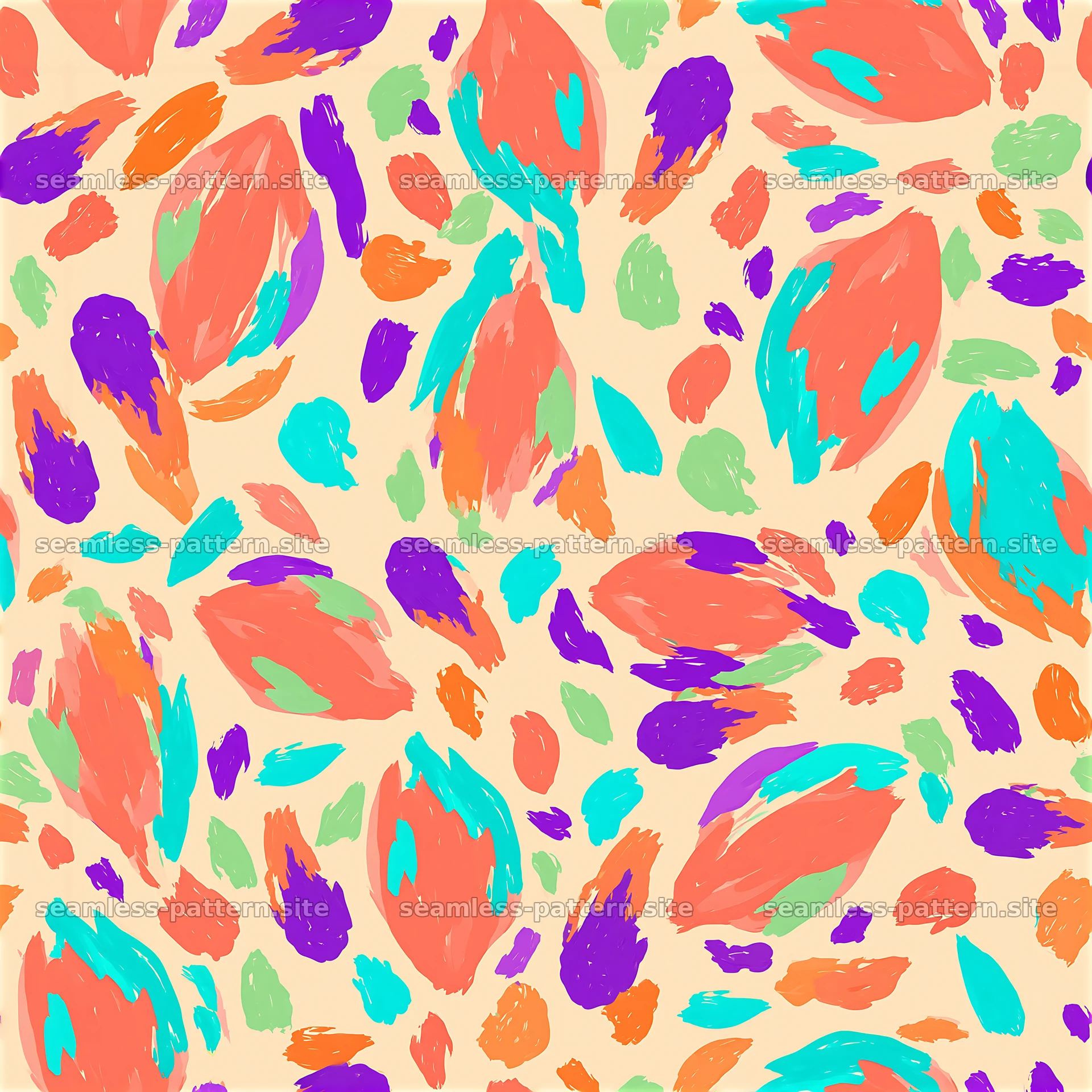 Vibrant rainbow petals create a lively seamless pattern — seamless tileable pattern at 8192x8192