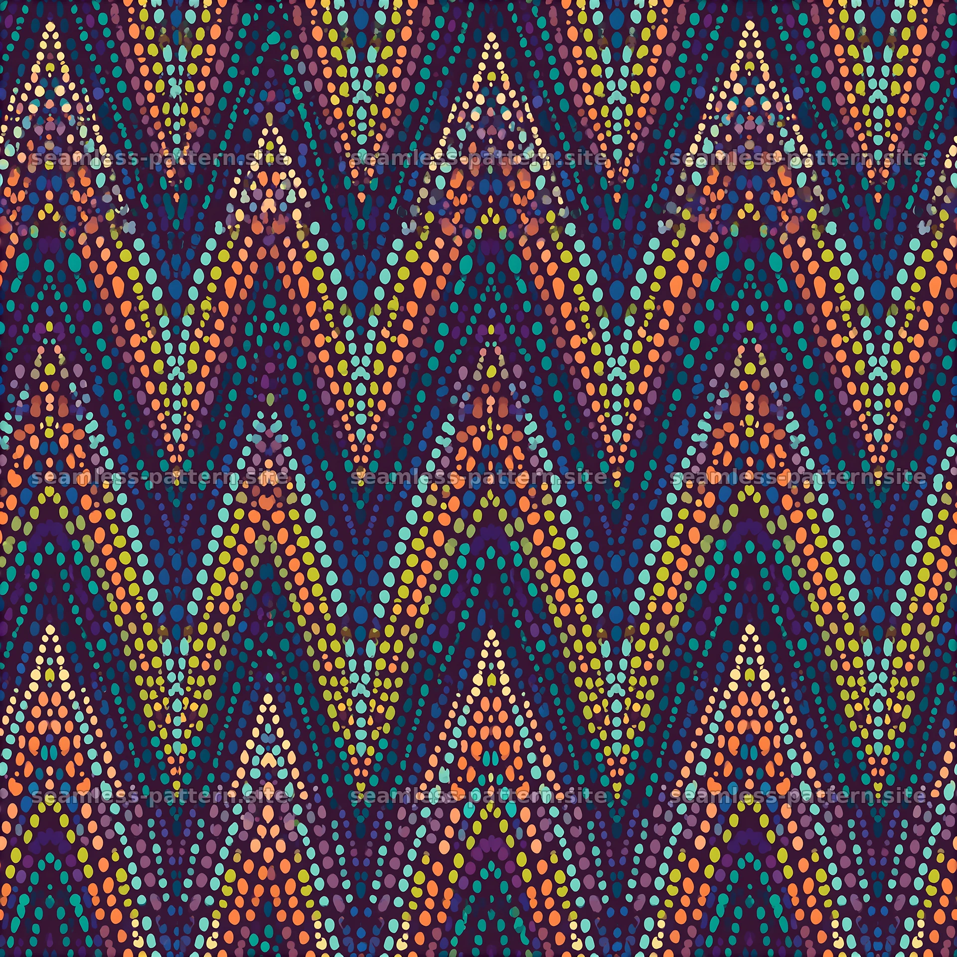 Colorful Geometric Diamond Dot Seamless Pattern — seamless tileable pattern at 8192x8192