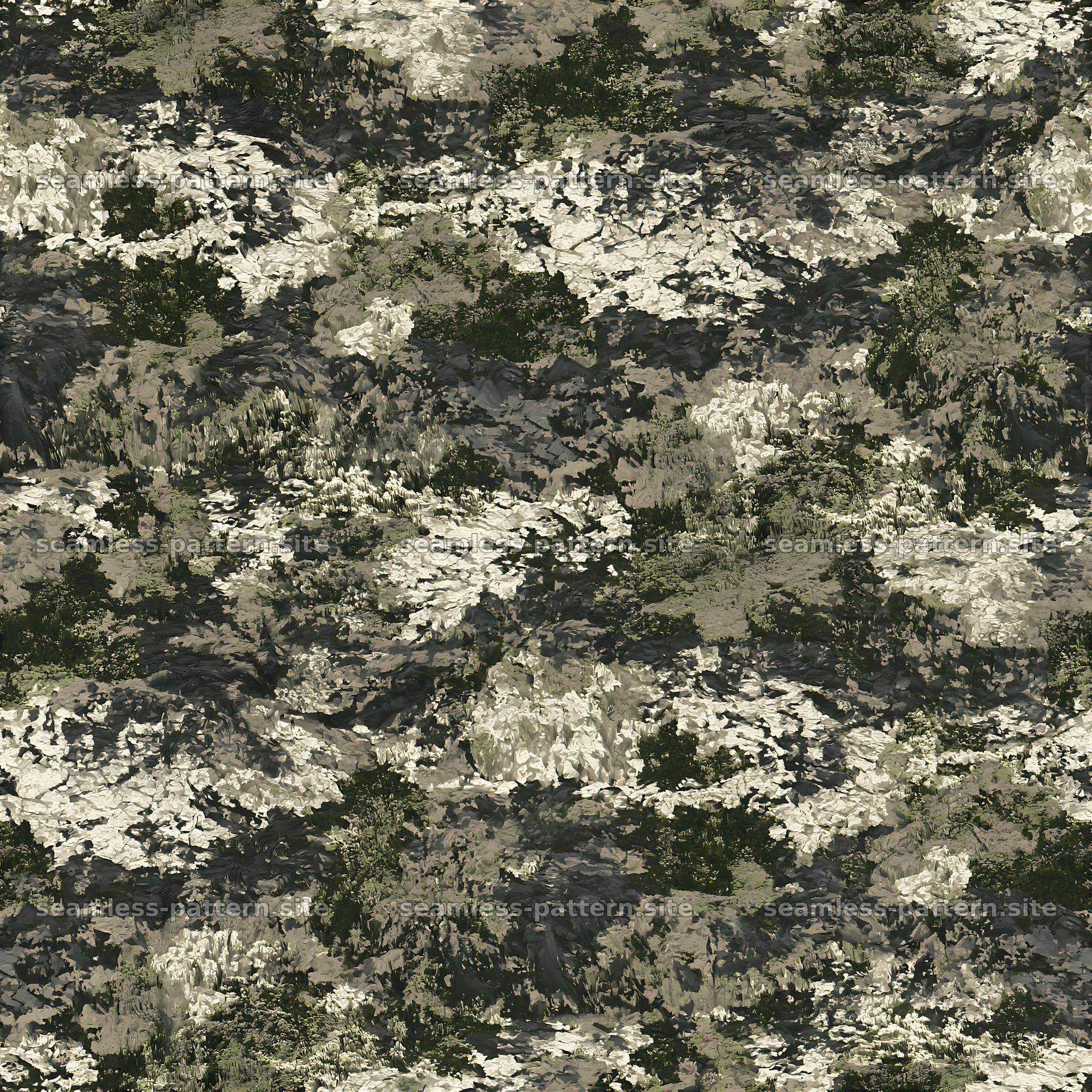 Tileable tactical camouflage pattern with shades of green and gray — seamless tileable pattern at 8192x8192