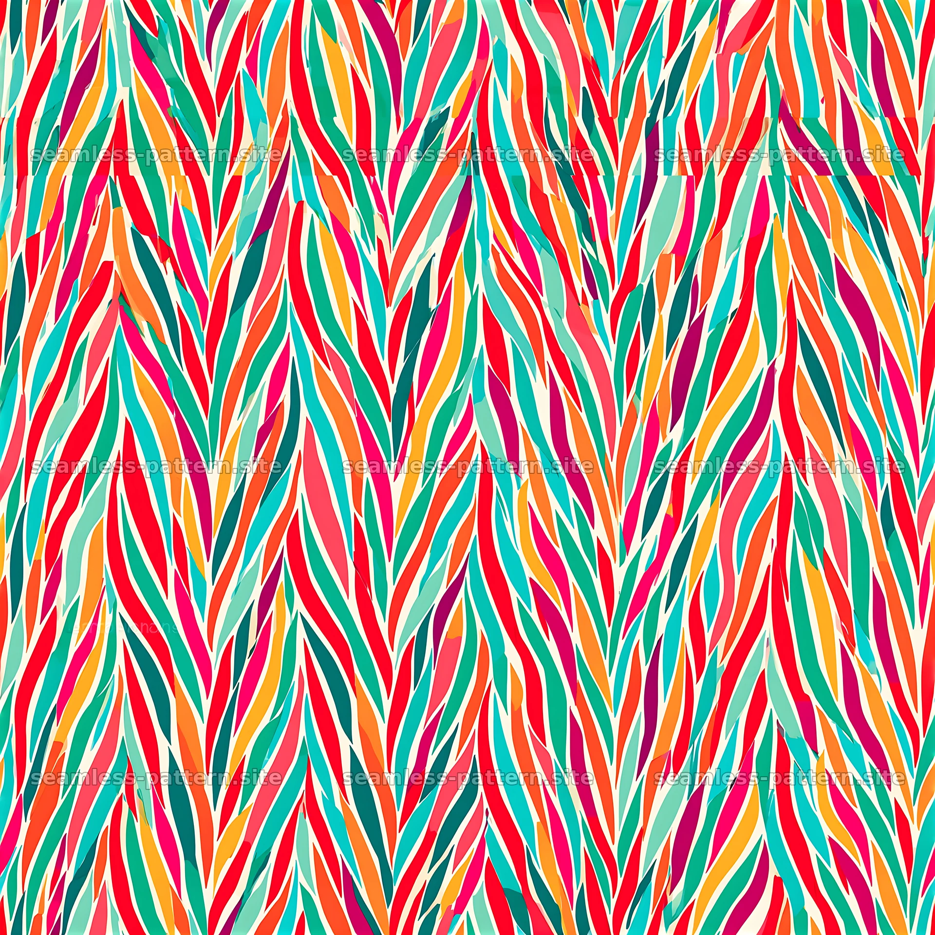 Colorful stripes pattern with wavy lines in vibrant colors — seamless tileable pattern at 8192x8192
