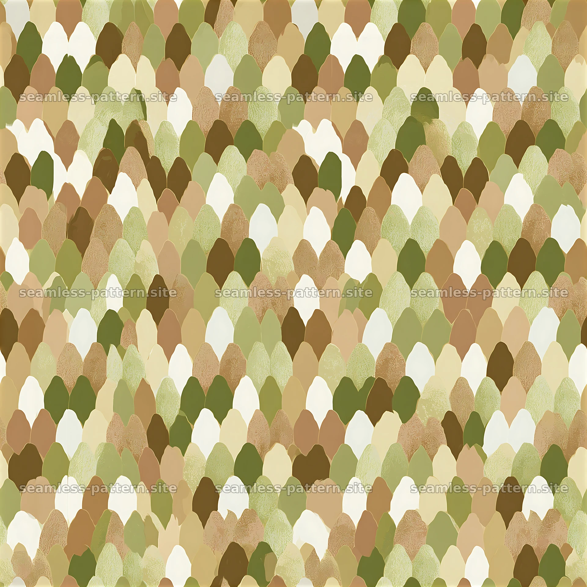 Seamless tessellated snake scale pattern in earthy tones — seamless tileable pattern at 8192x8192