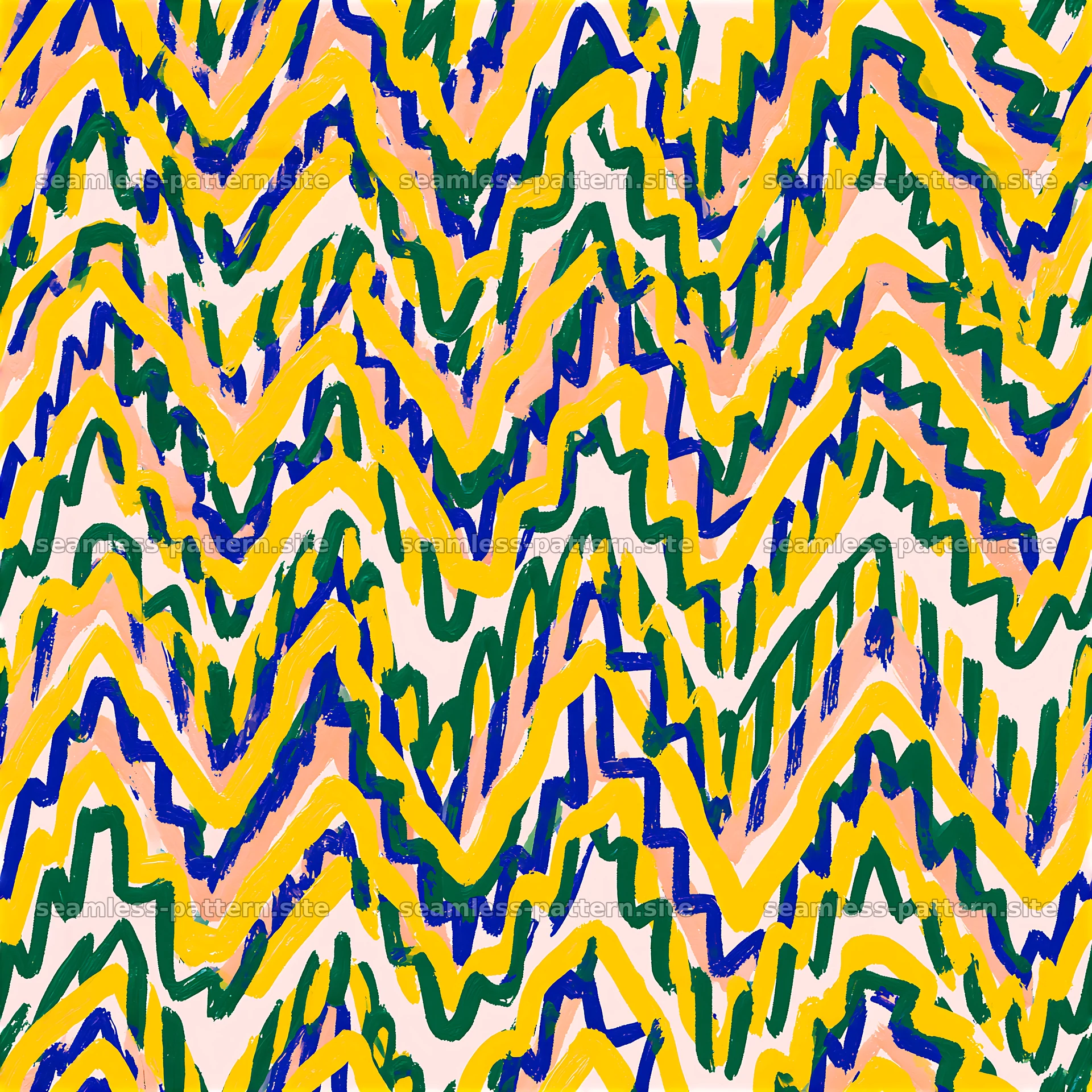 Colorful zigzag lines in a vibrant pattern for design projects — seamless tileable pattern at 8192x8192