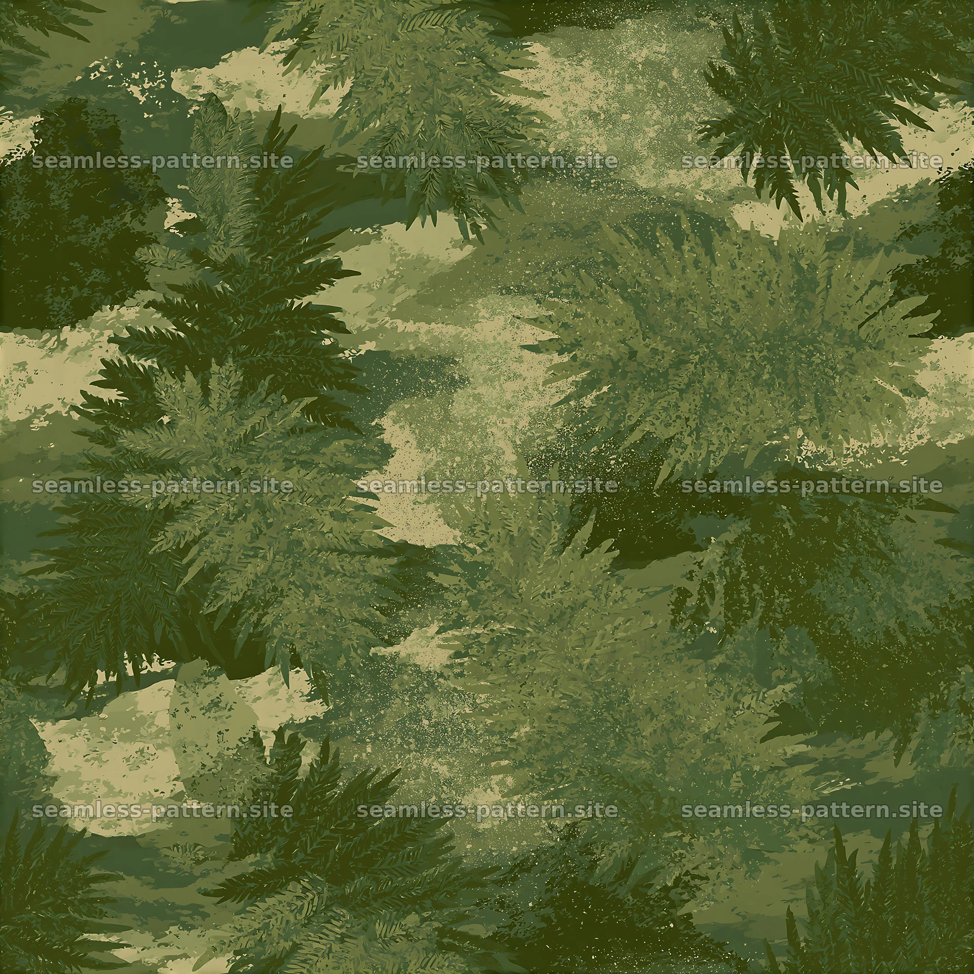 Green camouflage bedding seamless pattern with dark green colors — seamless tileable pattern at 8192x8192