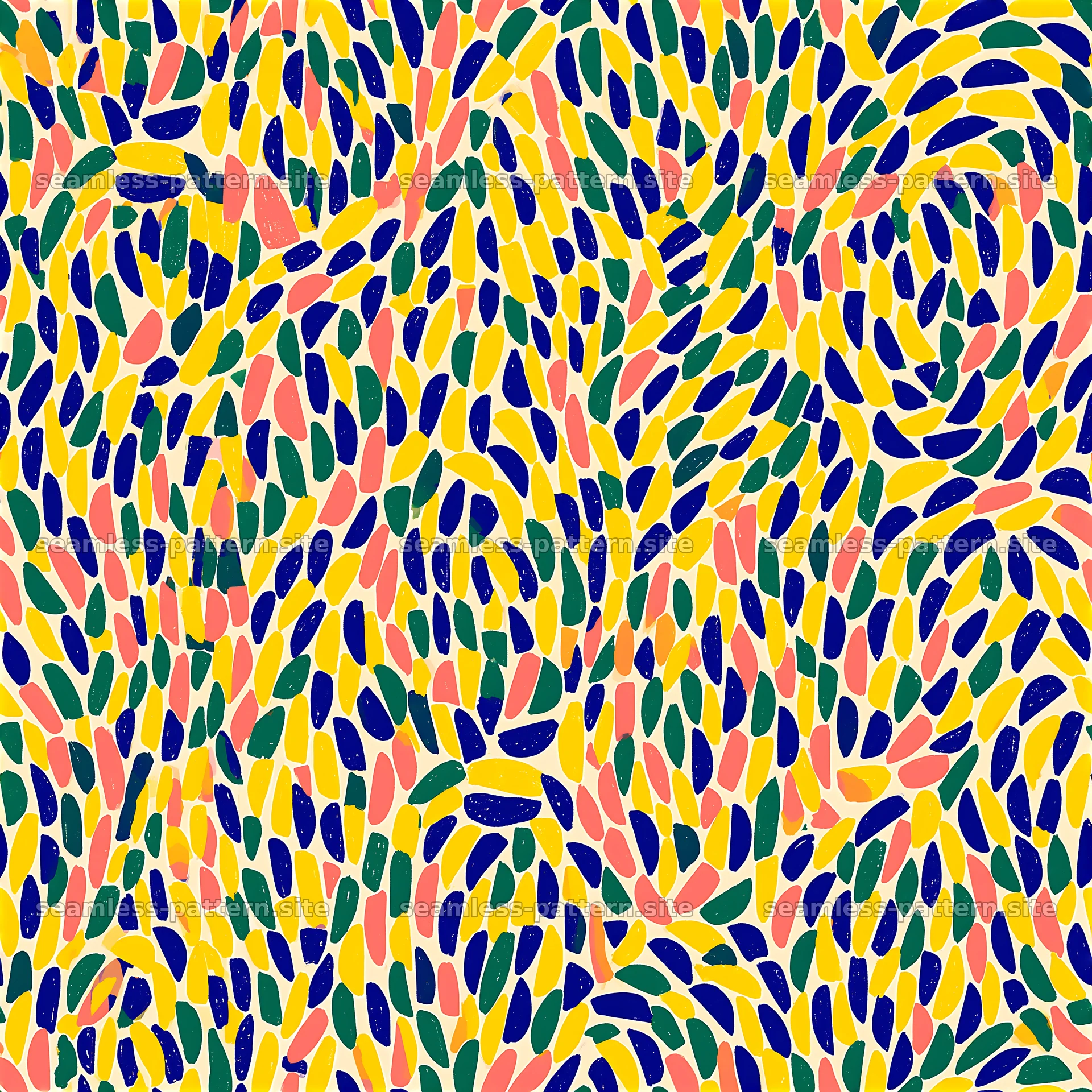 Bright abstract petals and swirls seamless pattern for design — seamless tileable pattern at 8192x8192