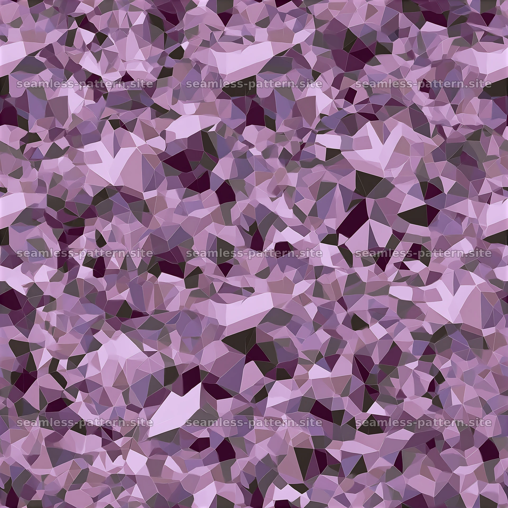 Purple geometric camouflage repeat pattern with various shades of — seamless tileable pattern at 8192x8192