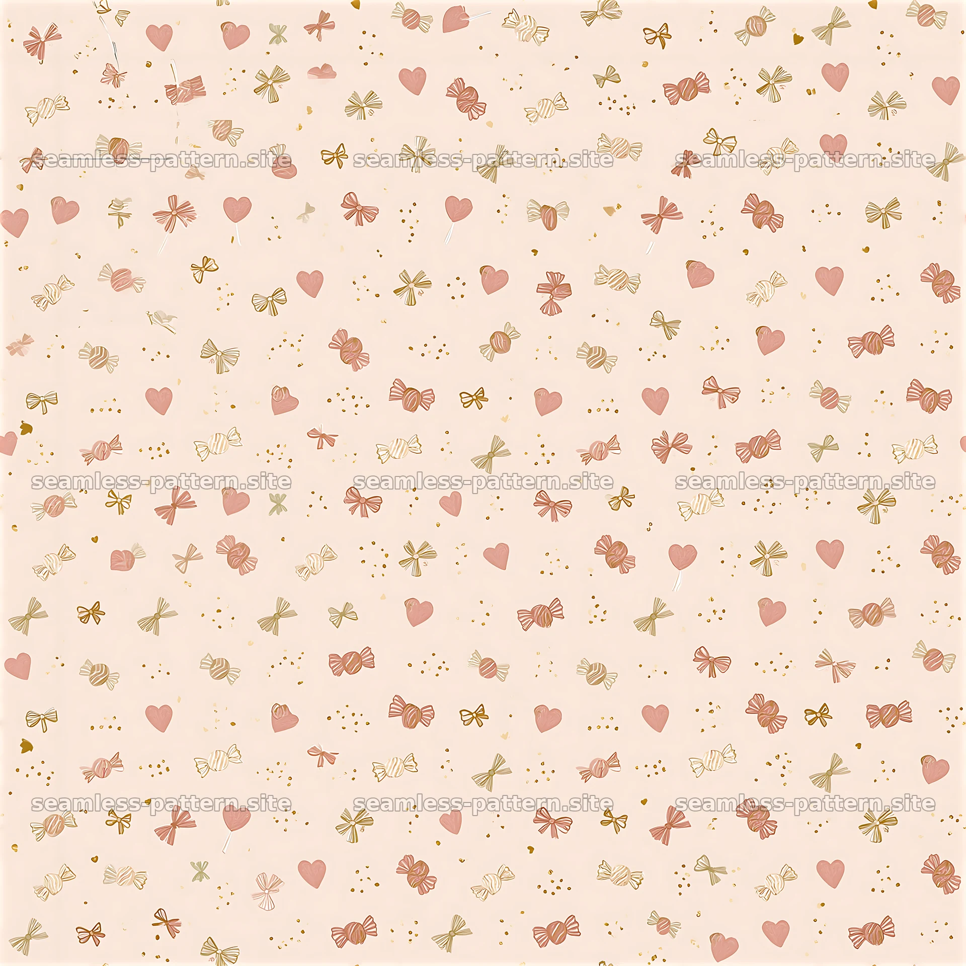 Pastel Candy and Heart Seamless Pattern — seamless tileable pattern at 8192x8192
