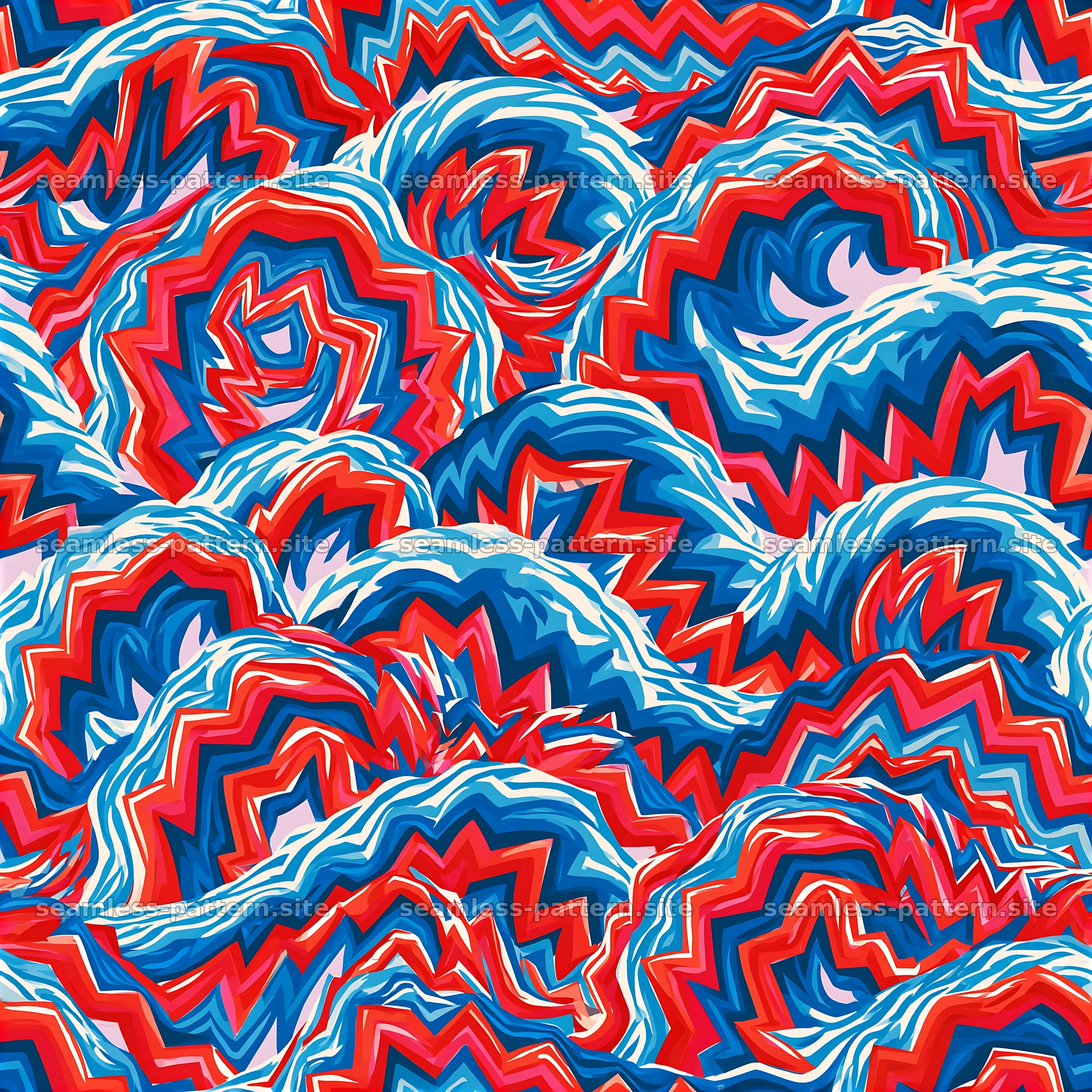 Colorful Abstract Waves Seamless Pattern — seamless tileable pattern at 8192x8192