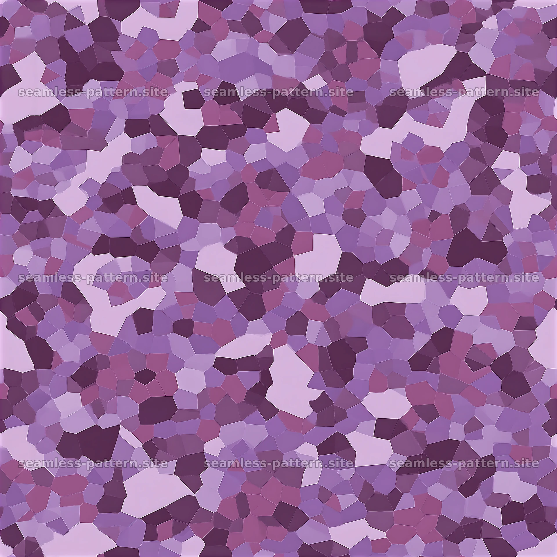 Purple geometric camouflage repeat pattern with shades of violet — seamless tileable pattern at 8192x8192