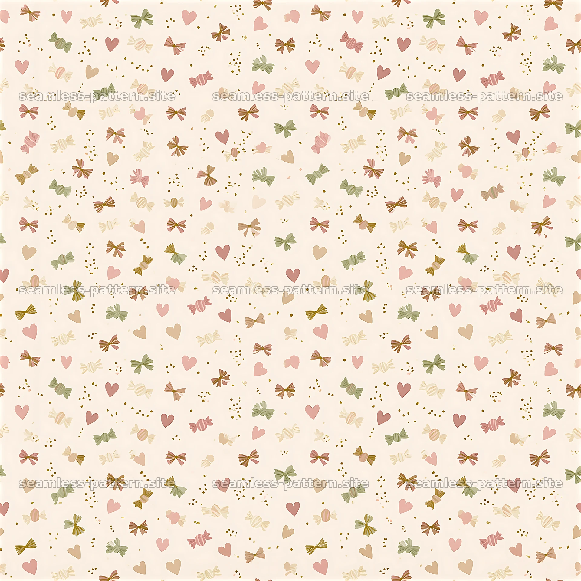 Pastel Candy and Heart Seamless Pattern — seamless tileable pattern at 8192x8192
