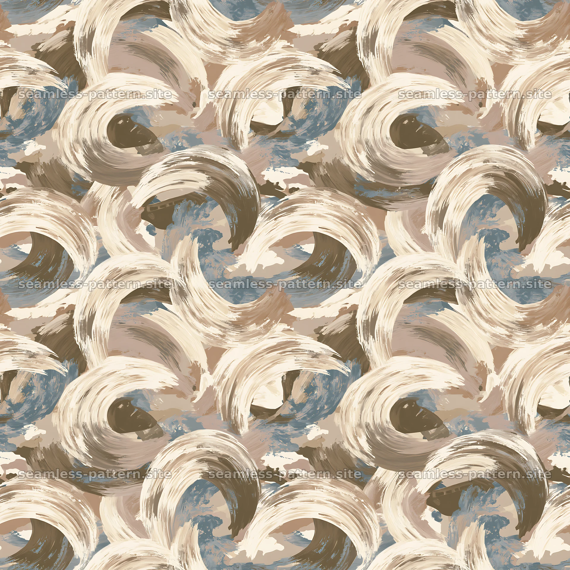 Seamless beige camouflage brushstroke pattern — seamless tileable pattern