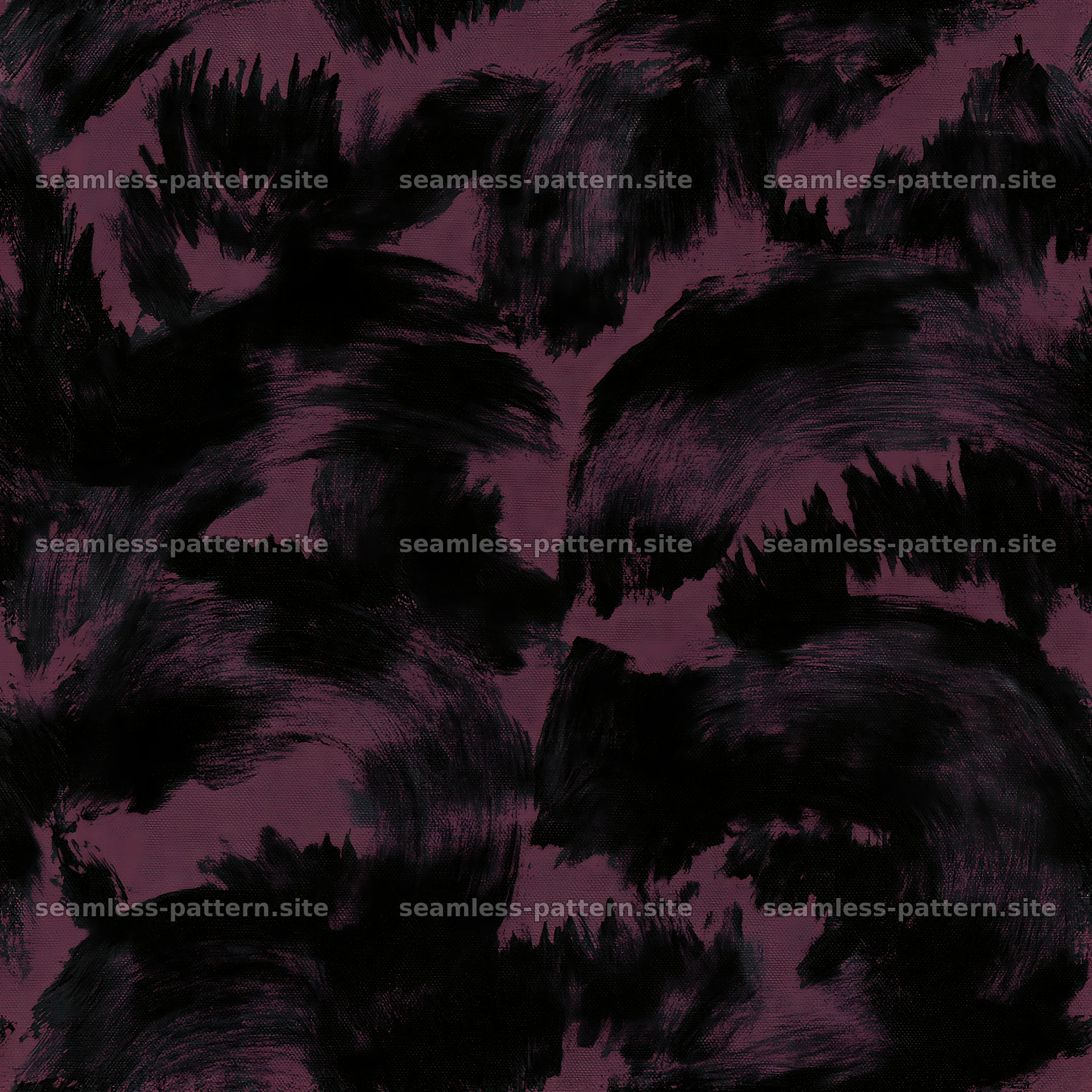 Seamless black camouflage brushstroke pattern for textiles — seamless tileable pattern