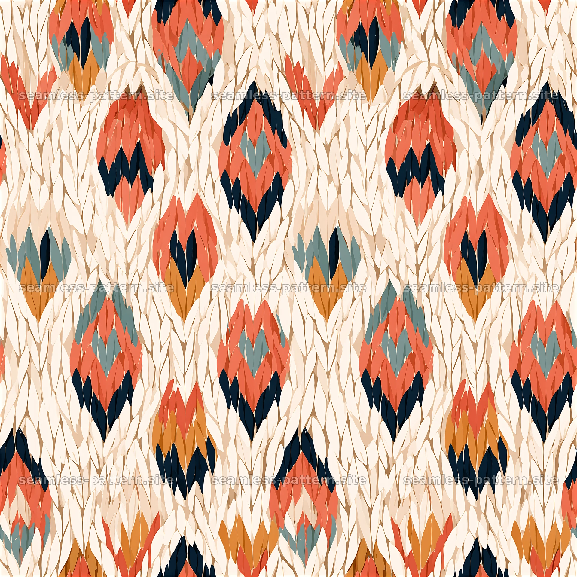 Colorful geometric knitted texture pattern — seamless tileable pattern at 8192x8192
