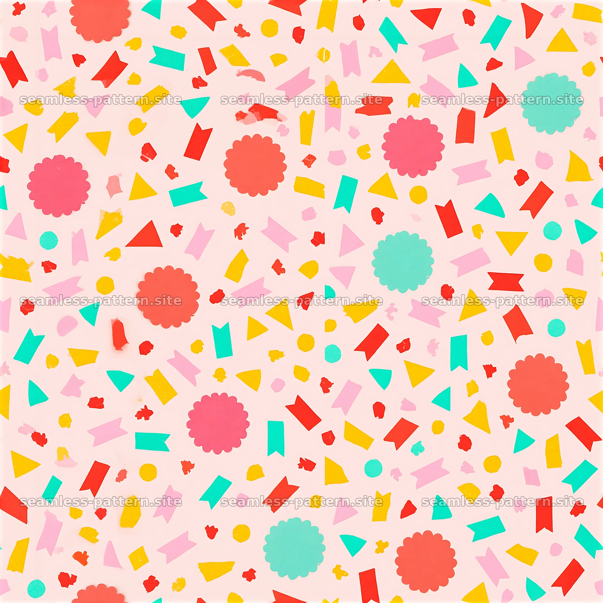 Playful Colorful Confetti Seamless Pattern — seamless tileable pattern at 8192x8192