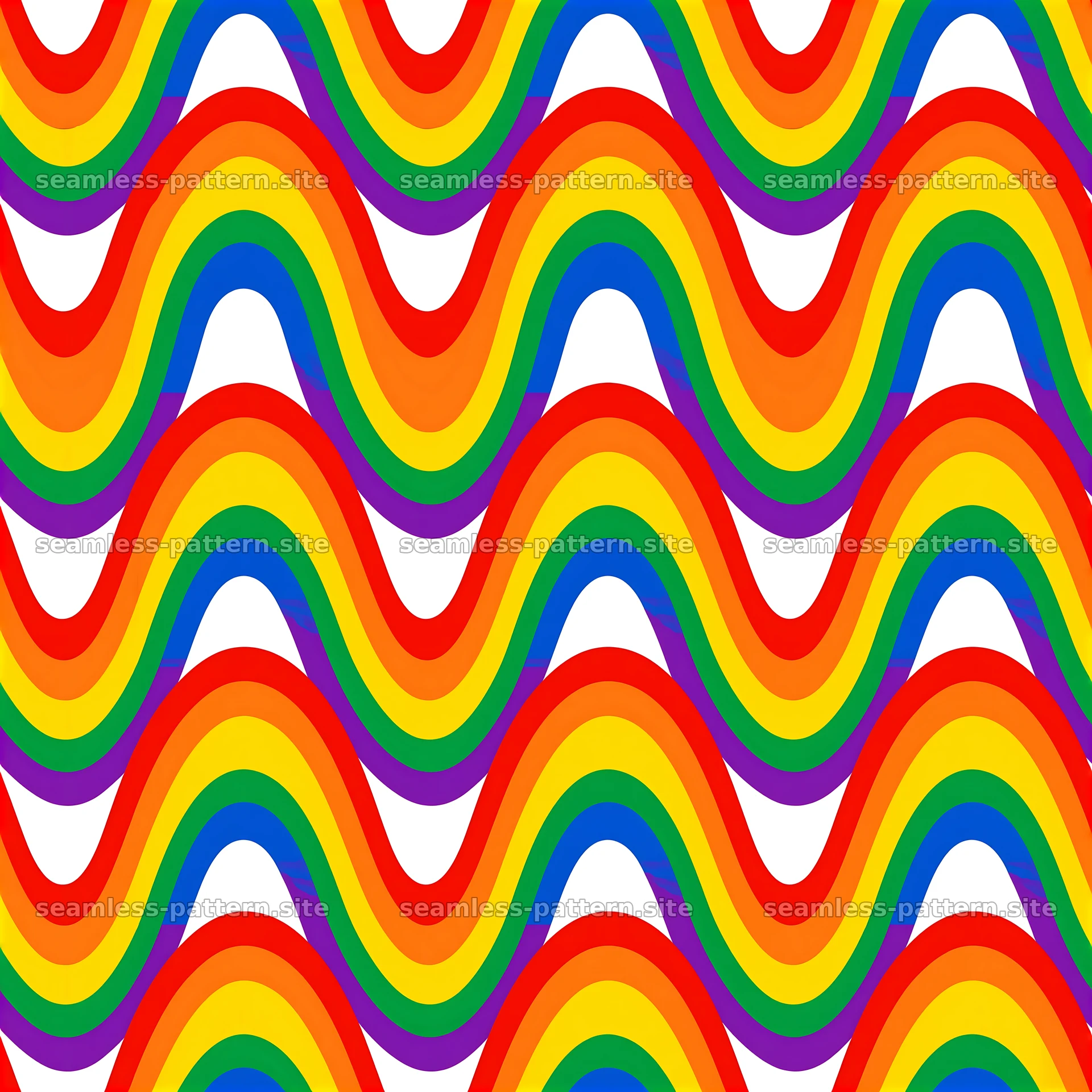 Colorful rainbow curved bands seamless pattern for design use — seamless tileable pattern at 8192x8192