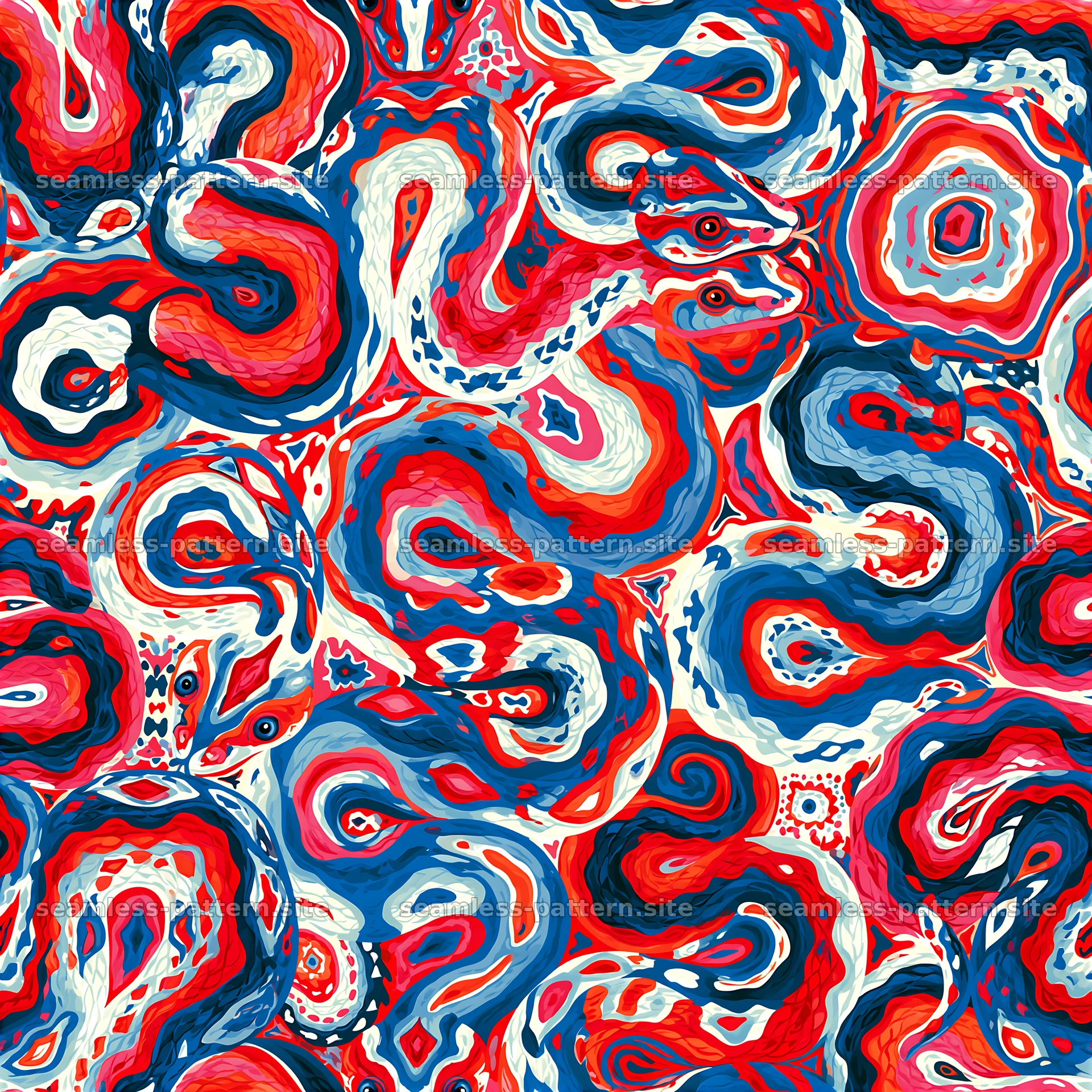 Colorful abstract snake skin seamless pattern — seamless tileable pattern at 8192x8192