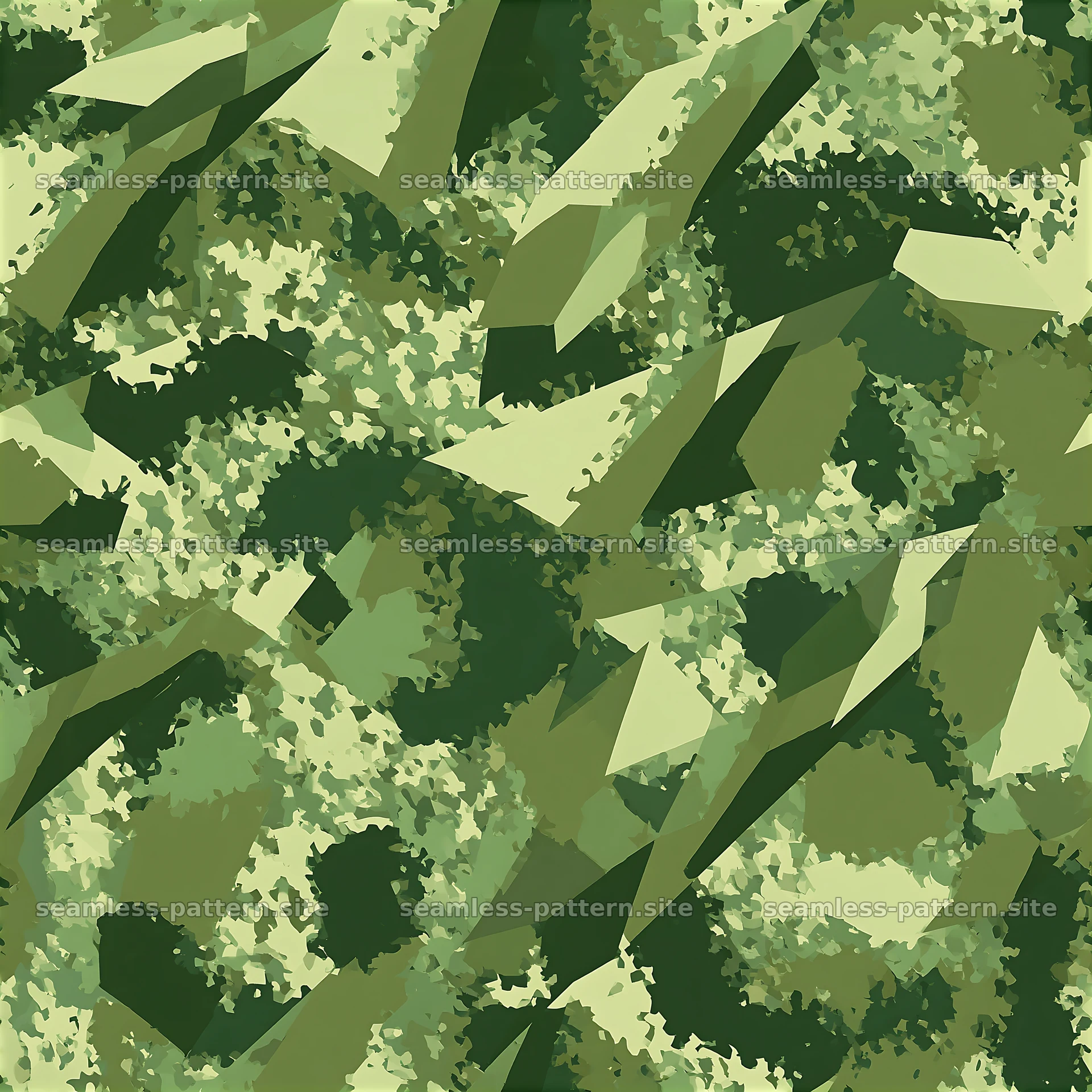 Green camouflage spots seamless texture pattern with shades of green — seamless tileable pattern at 8192x8192