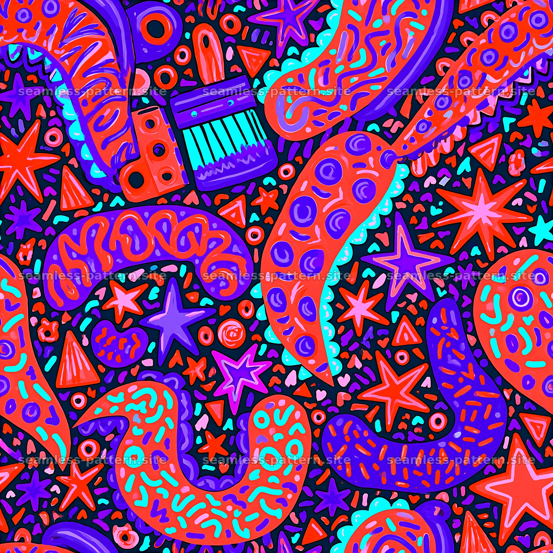 Colorful Birthday Confetti Seamless Pattern — seamless tileable pattern at 8192x8192