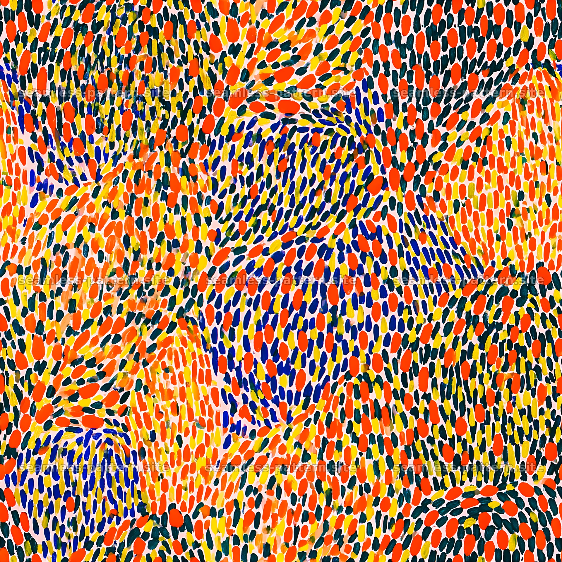 Bright abstract seamless pattern in red, black, and gold tones — seamless tileable pattern at 8192x8192