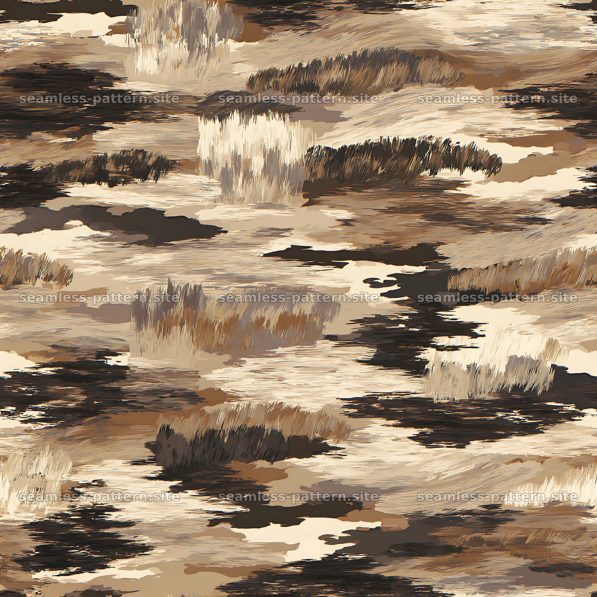 Seamless beige camouflage brushstroke pattern for textile use — seamless tileable pattern