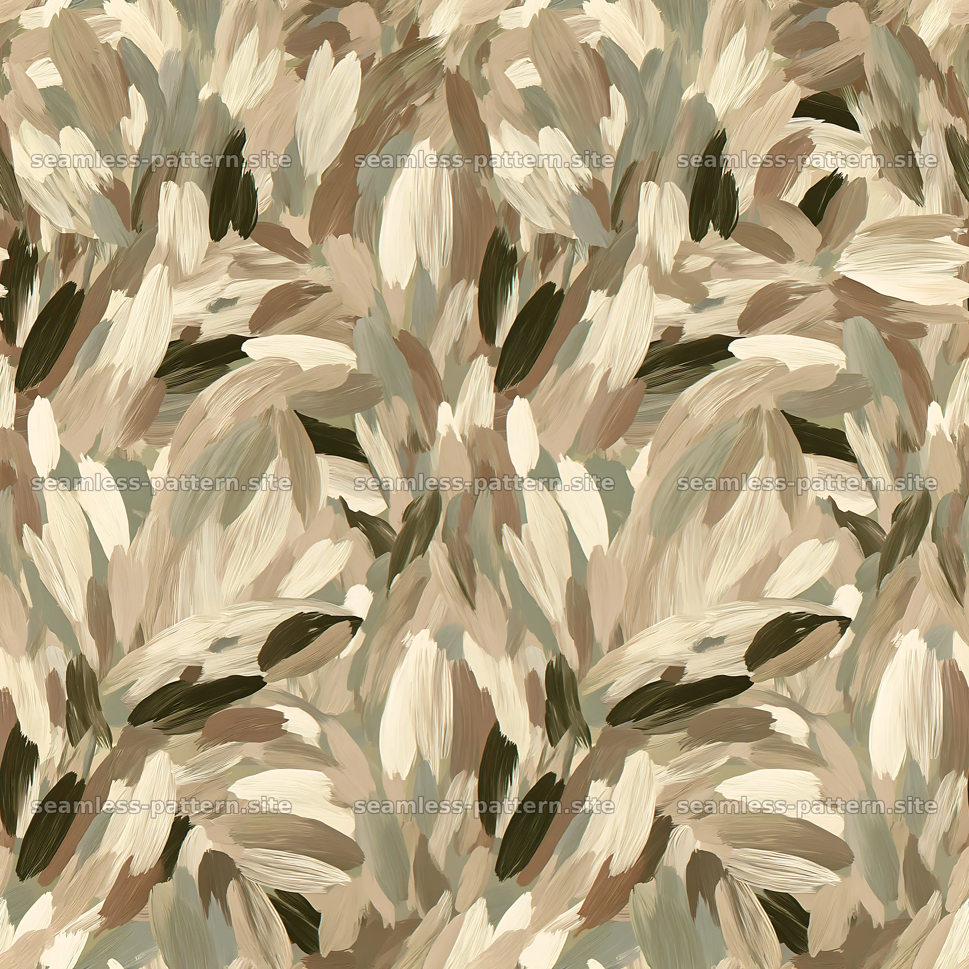 Seamless beige camouflage brushstroke pattern for fabric — seamless tileable pattern