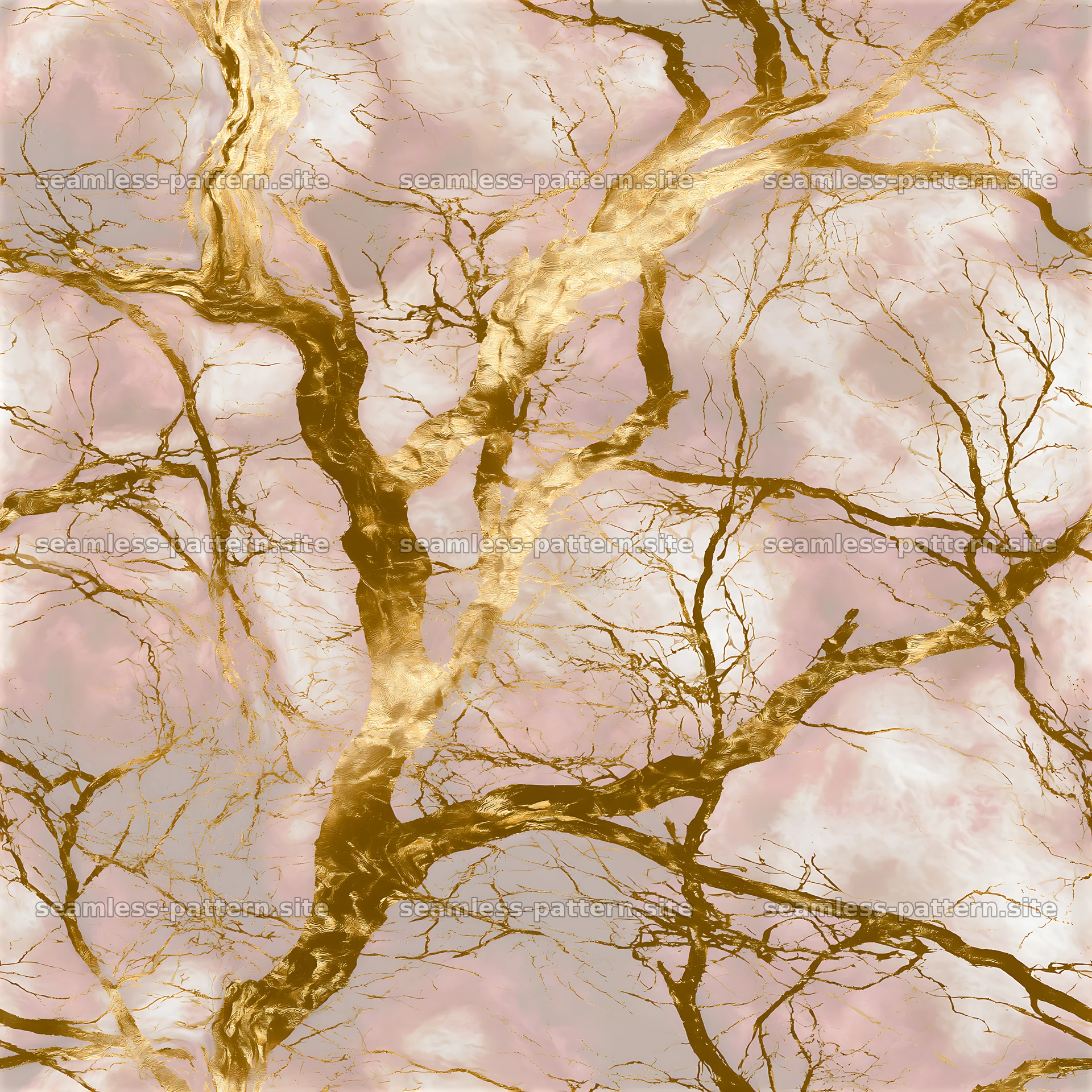 Seamless branching gold veined marble repeat pattern for elegant — seamless tileable pattern at 8192x8192