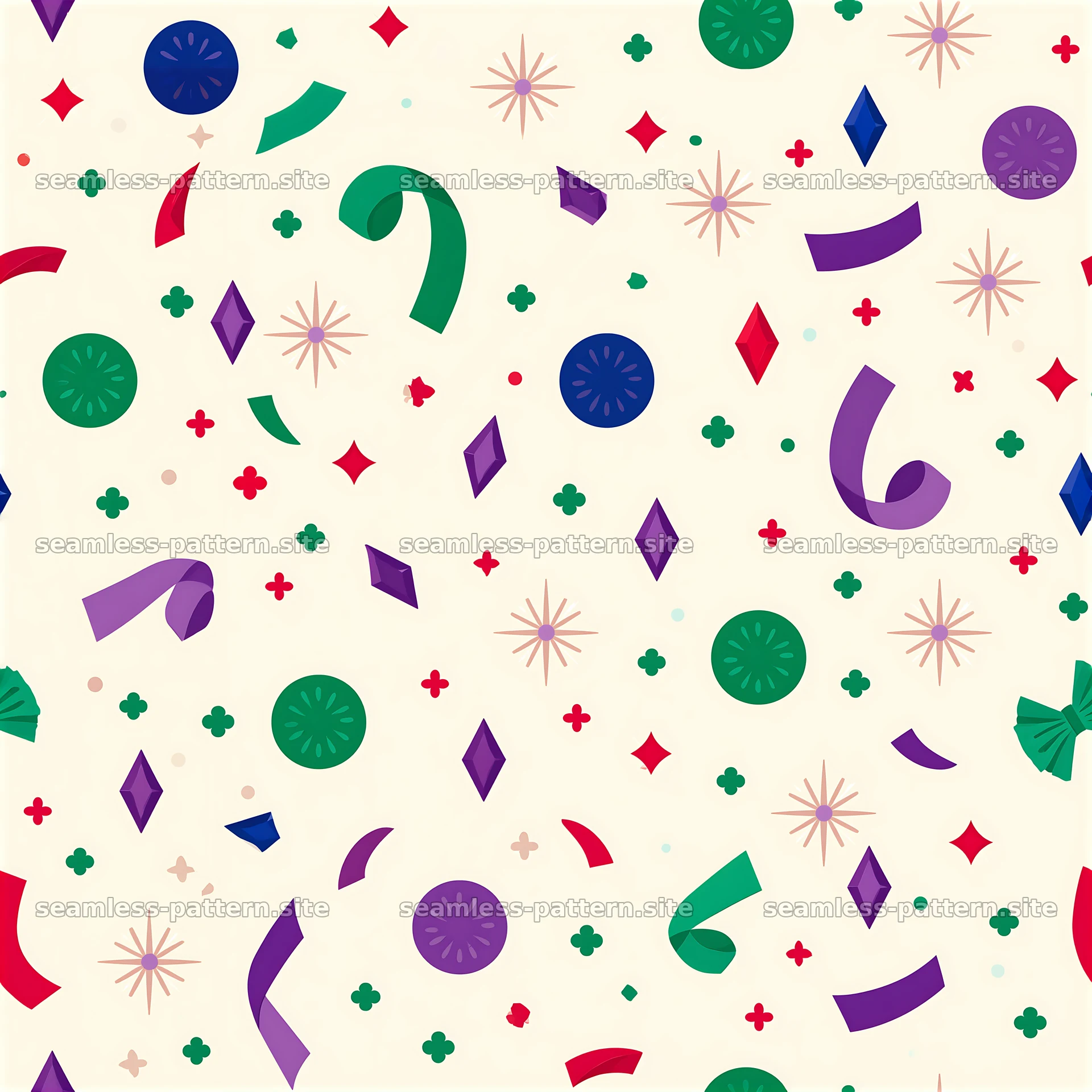 Colorful Celebration Confetti Seamless Pattern — seamless tileable pattern at 8192x8192