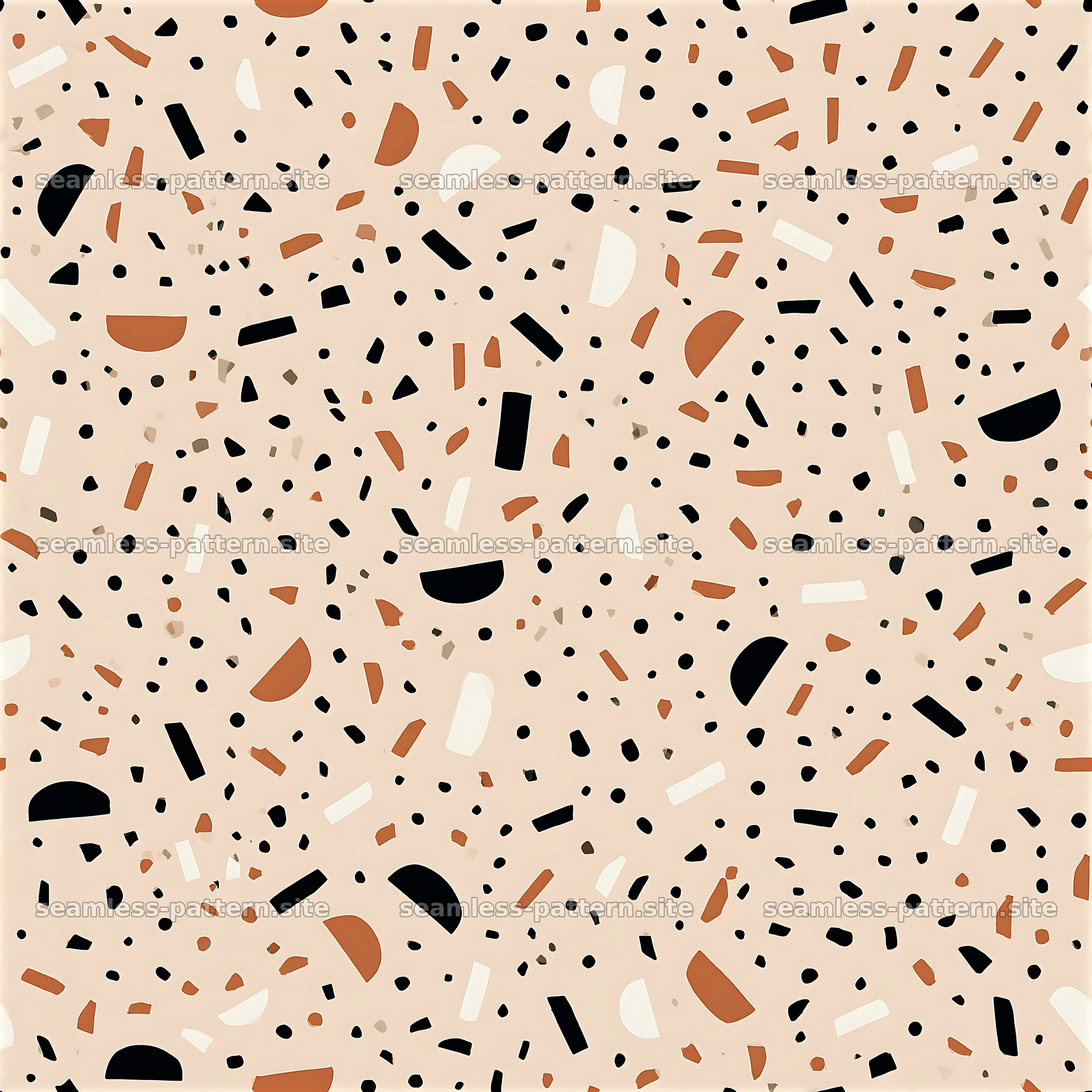 Playful confetti seamless pattern with bold colors and shapes — seamless tileable pattern at 8192x8192