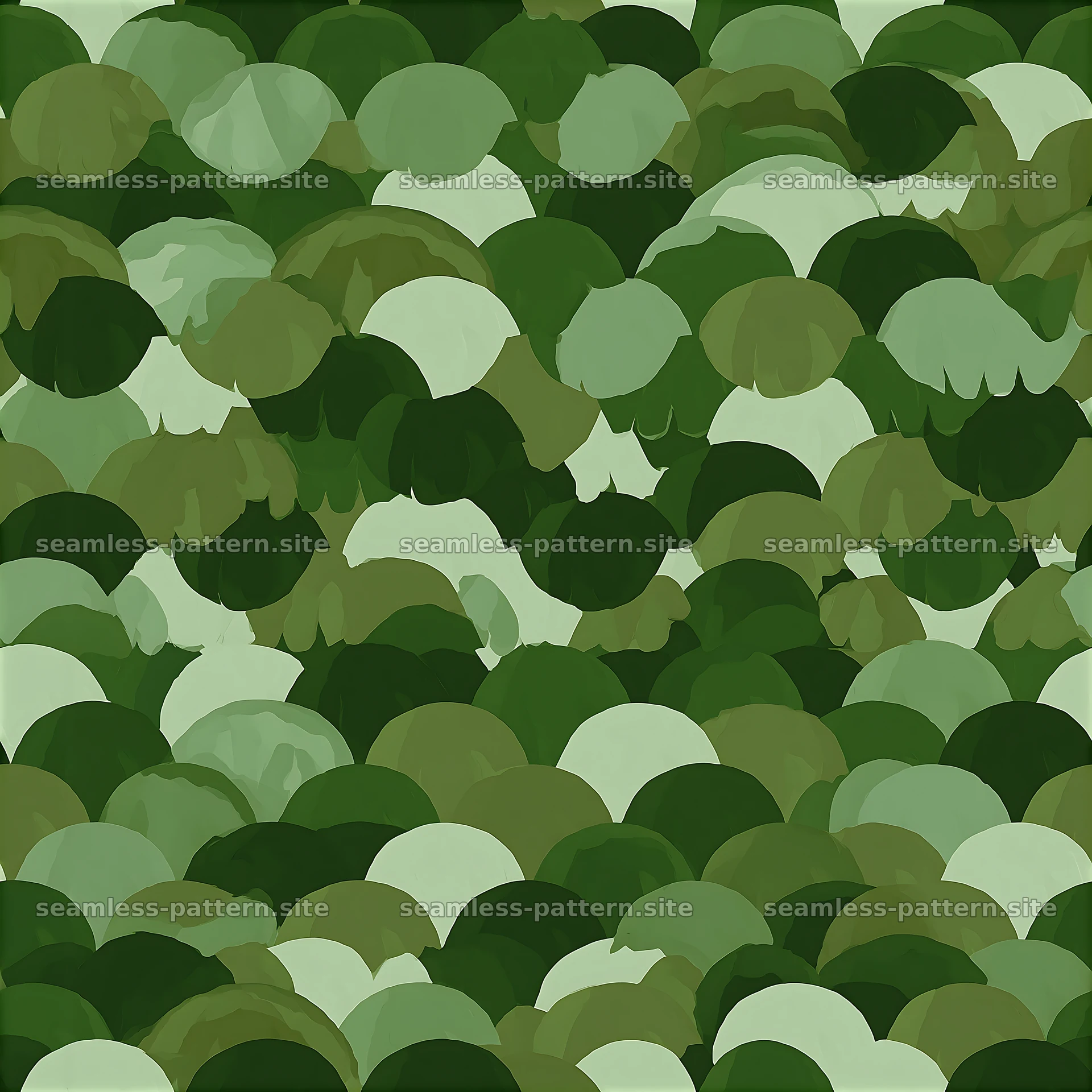 Green camouflage fish scale seamless pattern with shades of green — seamless tileable pattern at 8192x8192