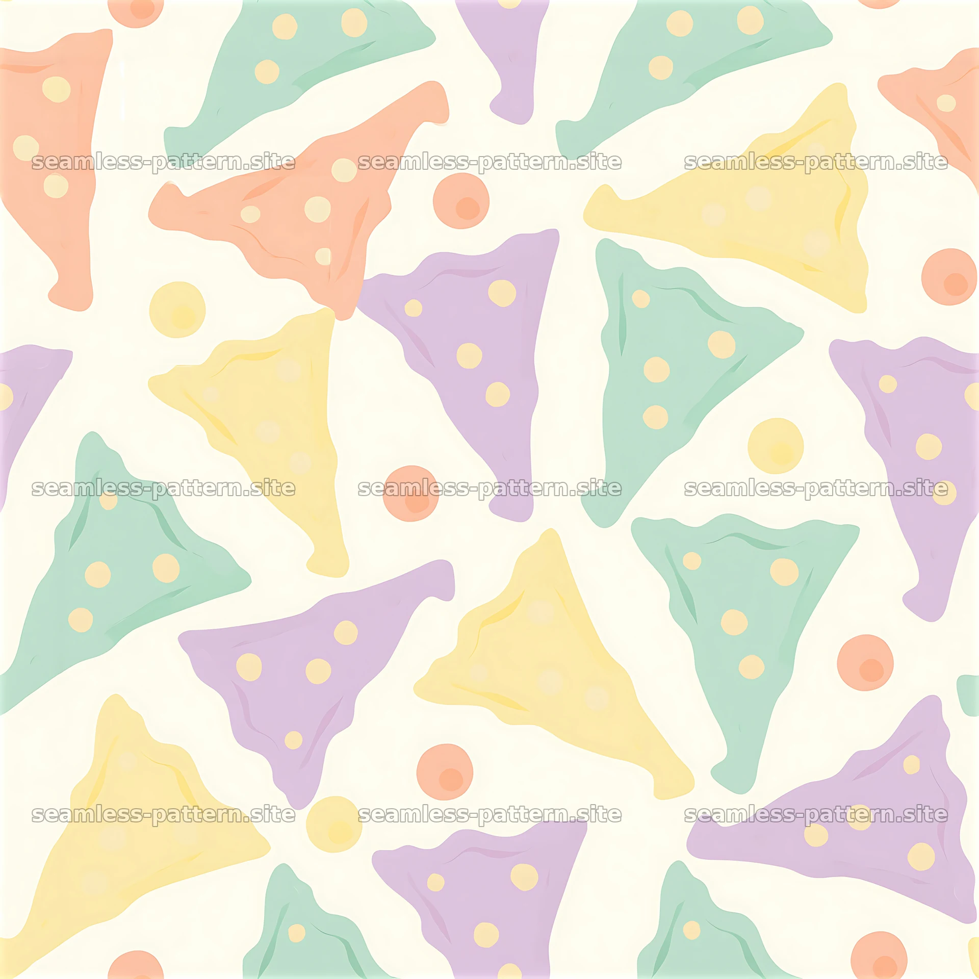 Funky triangles seamless pattern in soft pastel colors — seamless tileable pattern at 8192x8192