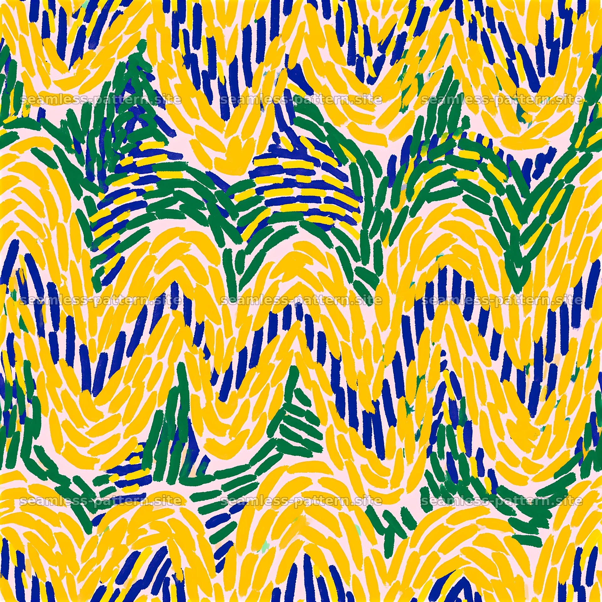 Colorful abstract brushstroke floral pattern — seamless tileable pattern at 8192x8192