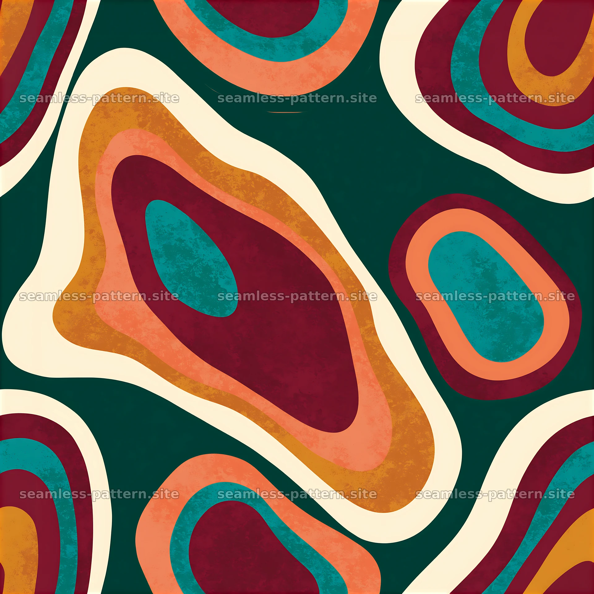 Colorful layered blobs seamless pattern creates a vibrant visual — seamless tileable pattern at 8192x8192