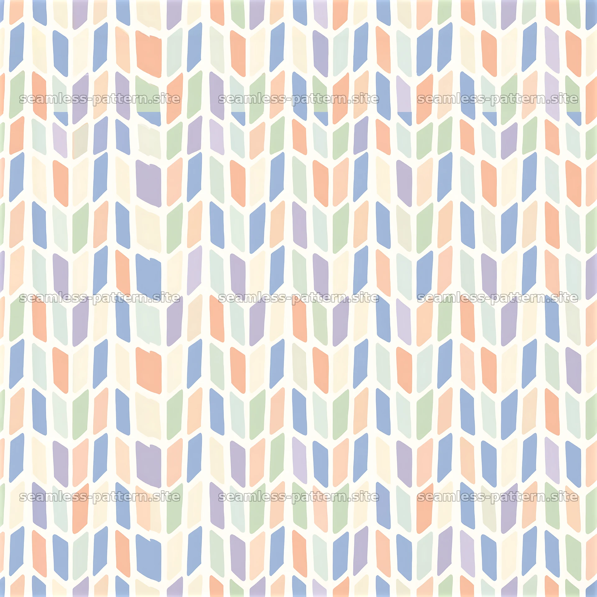 Colorful Zigzag Seamless Pattern with Pastel Geometric Shapes — seamless tileable pattern at 8192x8192