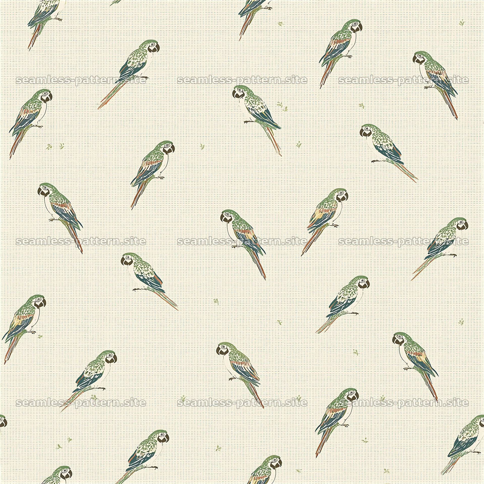 Colorful Parrot Seamless Pattern for Kids — seamless tileable pattern at 8192x8192