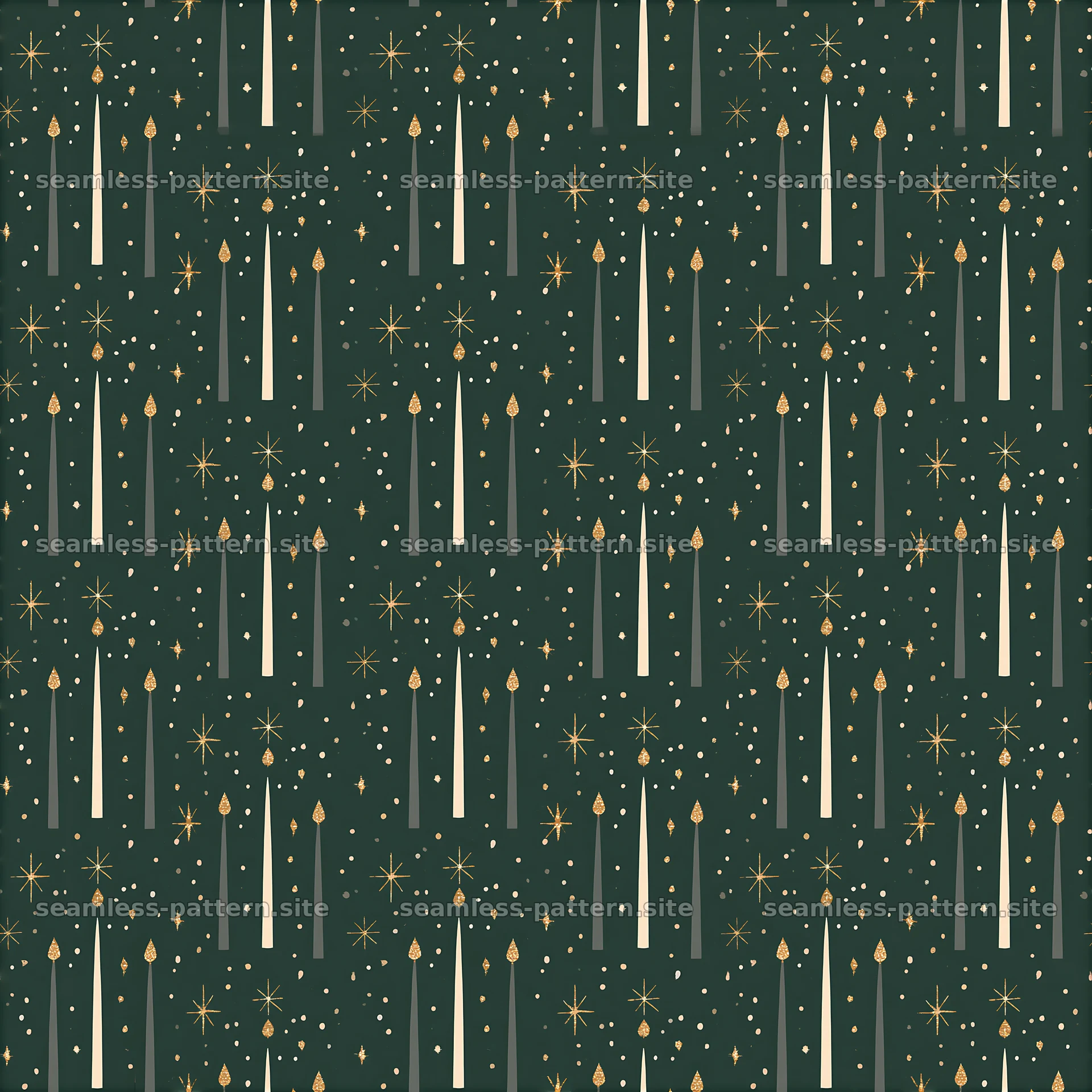 Birthday candles seamless pattern with stars and dots — seamless tileable pattern at 8192x8192