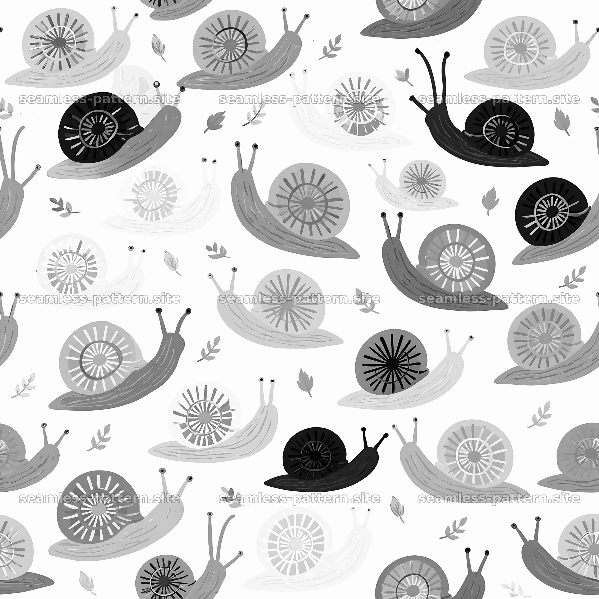 Seamless snail pattern for nursery fabric — seamless tileable pattern