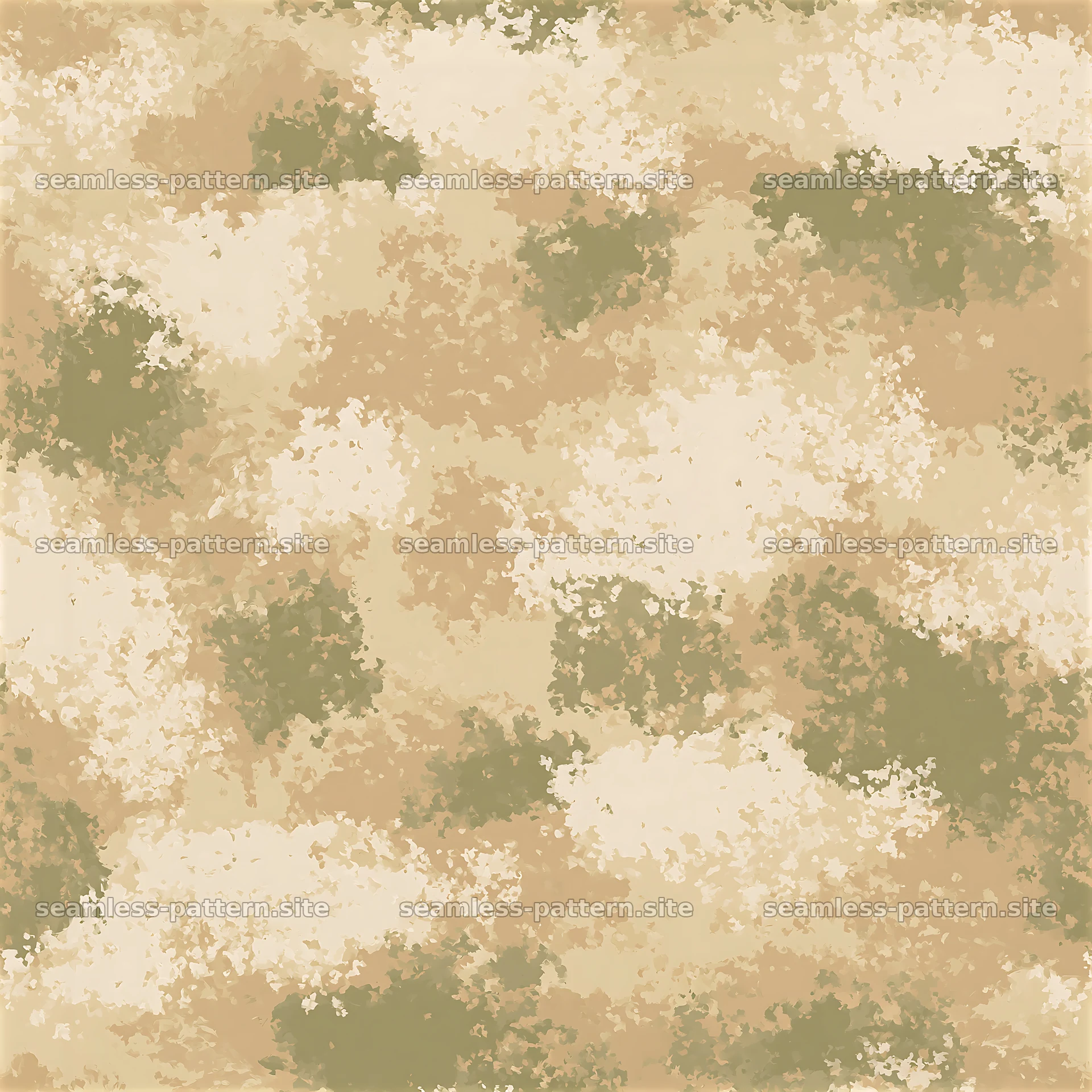 Seamless desert camouflage pattern in various earth tones and shapes — seamless tileable pattern at 8192x8192