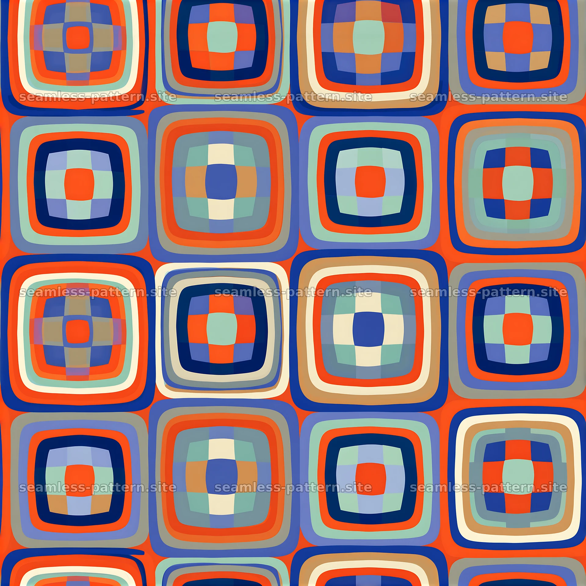 Colorful geometric seamless pattern with squares and rectangles — seamless tileable pattern at 8192x8192