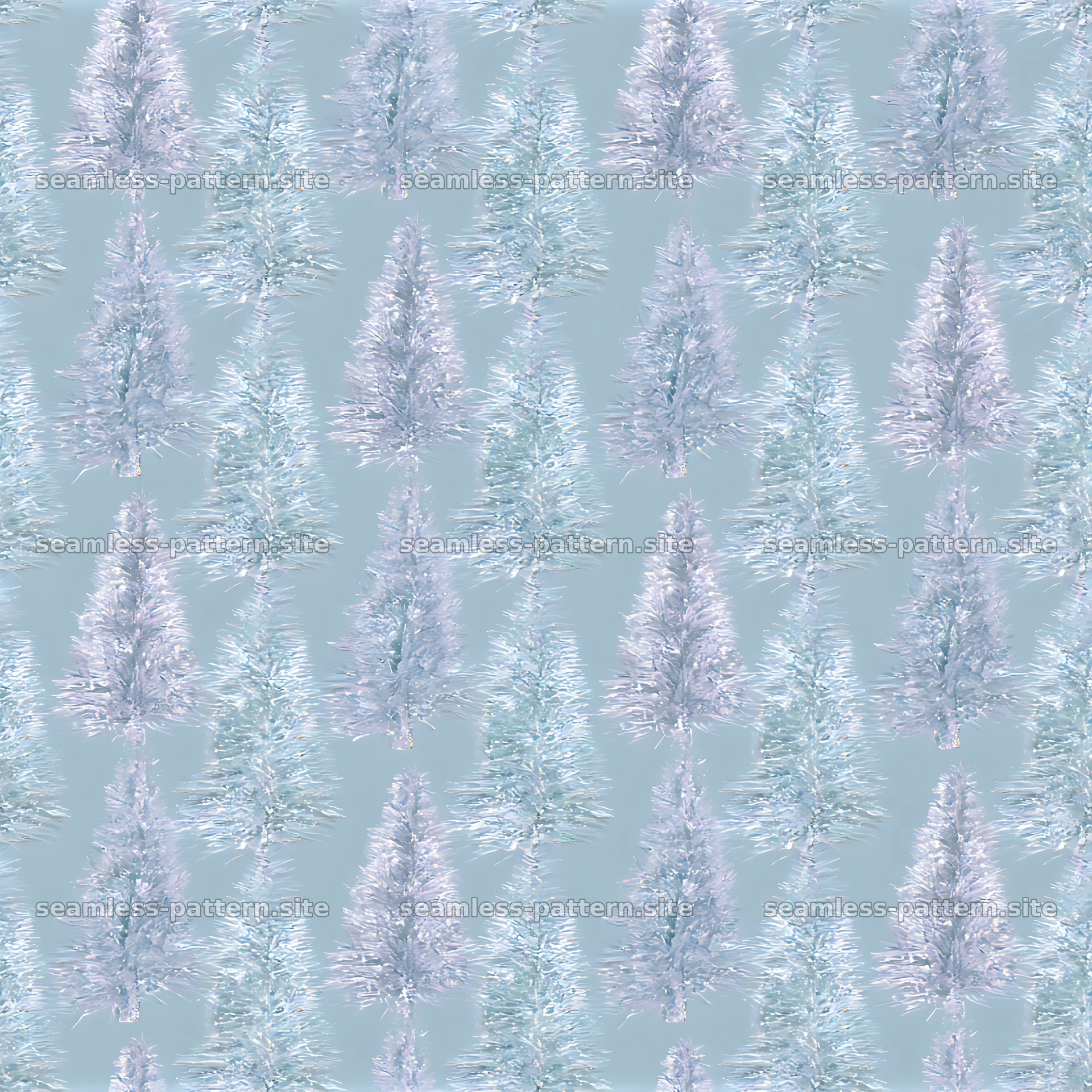 Pastel Tinsel Christmas Tree Seamless Pattern — seamless tileable pattern at 8192x8192