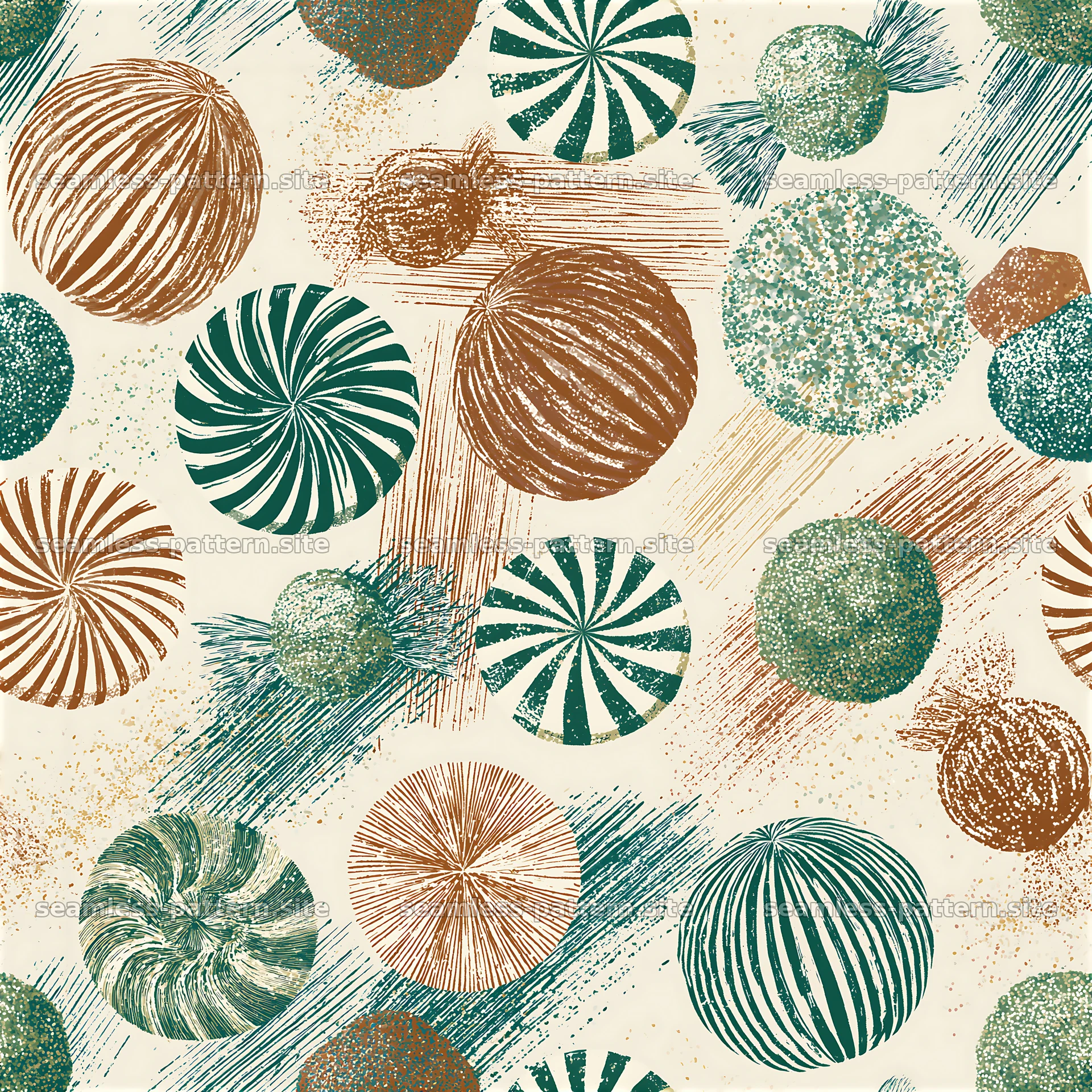 Colorful seamless pattern of abstract round shapes in various colors — seamless tileable pattern at 8192x8192