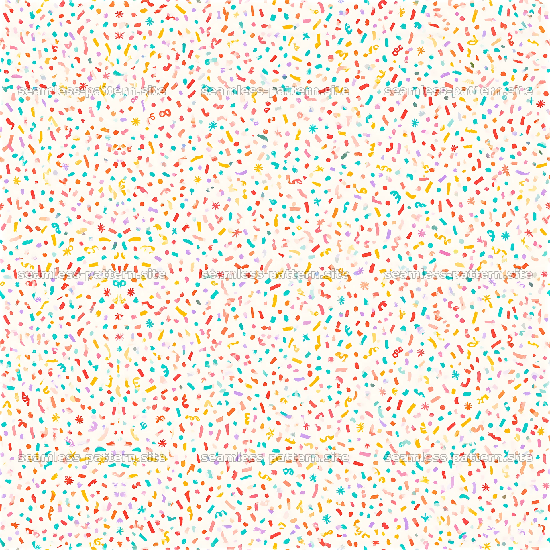 Colorful Birthday Confetti Seamless Pattern — seamless tileable pattern at 8192x8192