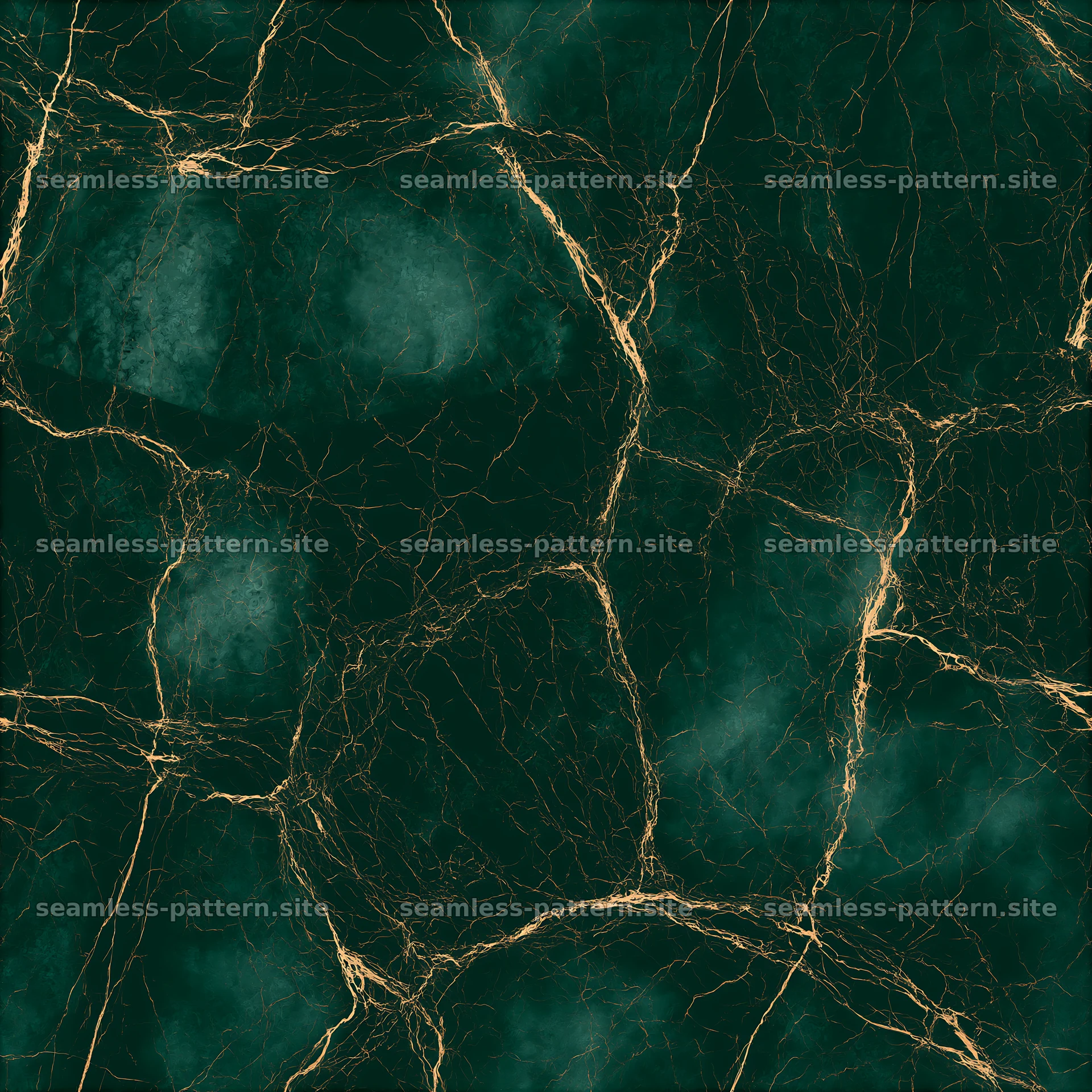 Seamless emerald marble pattern with gold veins — seamless tileable pattern at 8192x8192