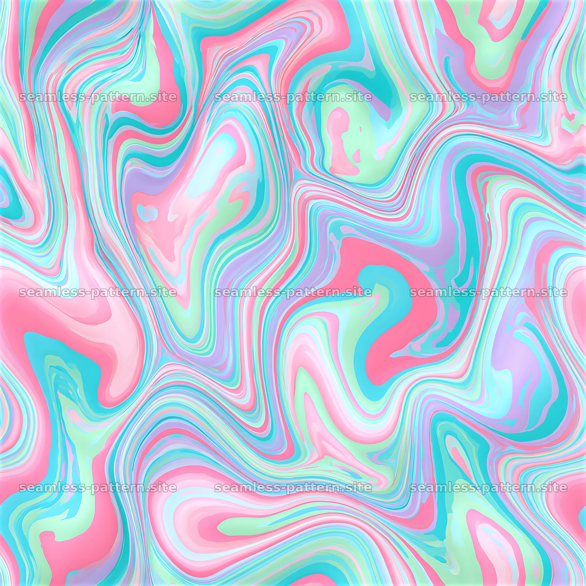 Pastel liquid marble seamless pattern with fluid swirls and colors — seamless tileable pattern at 8192x8192