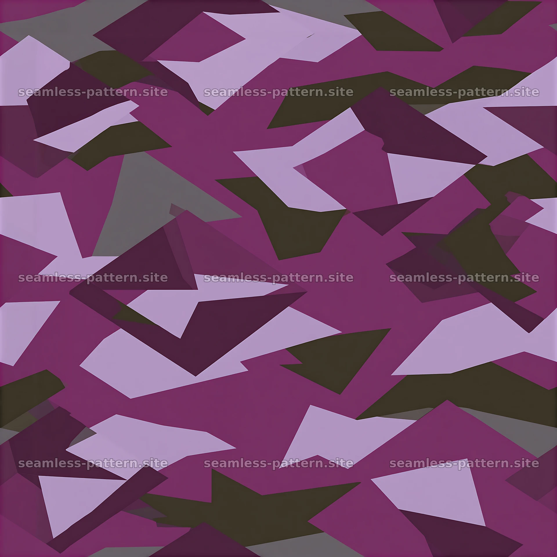 Purple geometric military camouflage seamless pattern design — seamless tileable pattern at 8192x8192