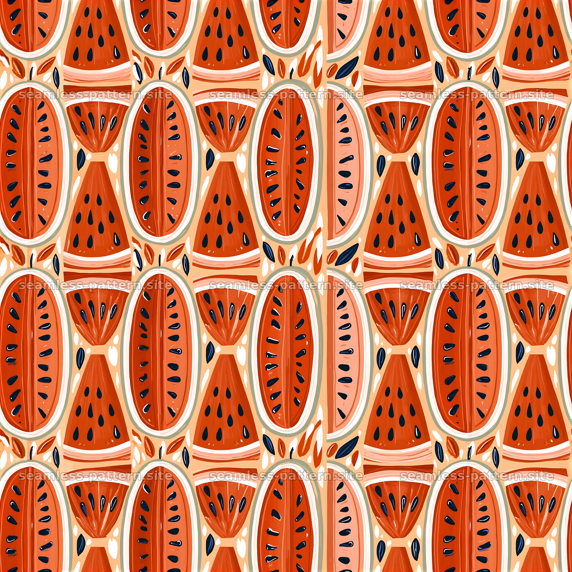 Colorful watermelon seamless pattern for vibrant design projects — seamless tileable pattern at 8192x8192